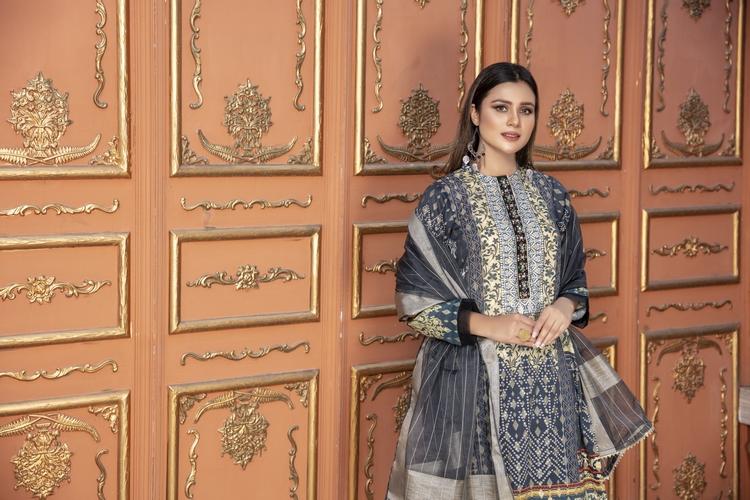 Ellena - 3-PC Stitched Jacquard Suit