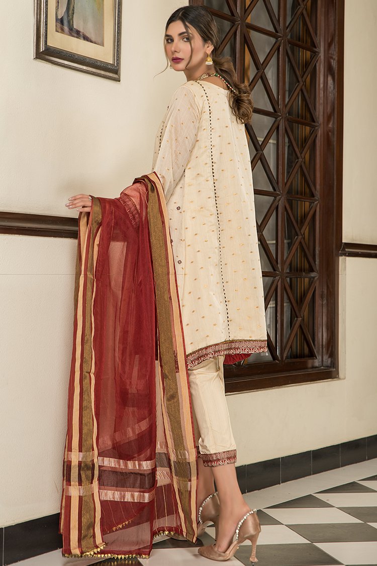 Ellena - 3-PC Stitched Jacquard Suit