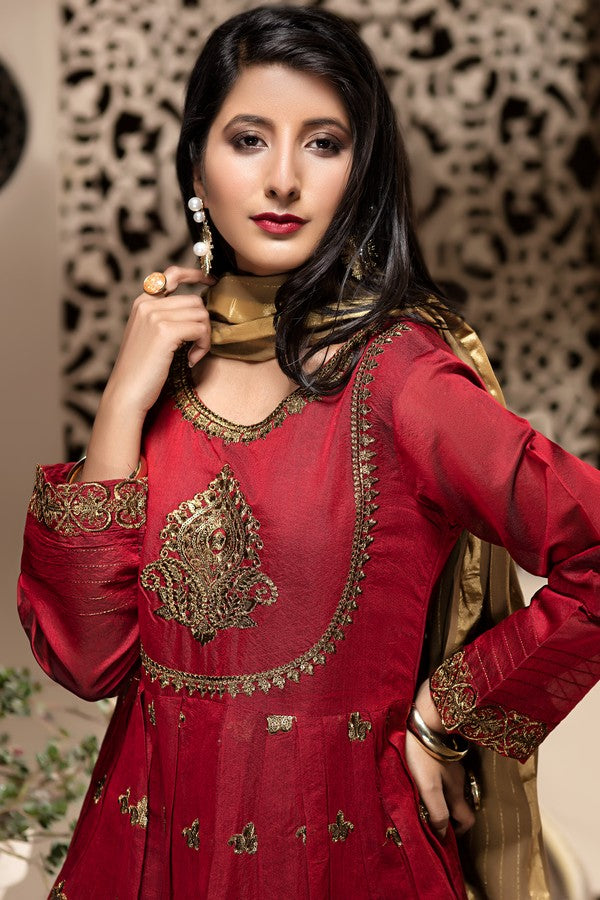 Ellena - 3-PC Stitched Paper Cotton Suit