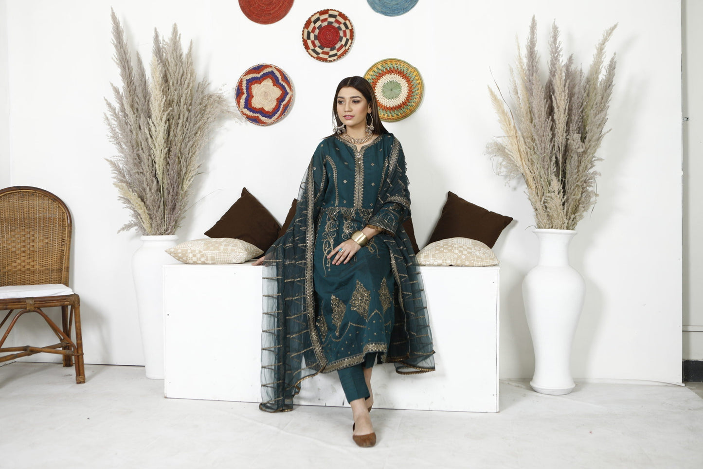 Ellena - 3-PC Stitched Paper Cotton Suit