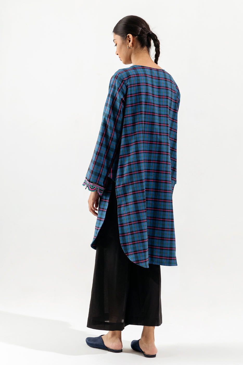 Beechtree - 1 PIECE - EMBROIDERED YARN DYED SHIRT - MOROCCAN BLUE