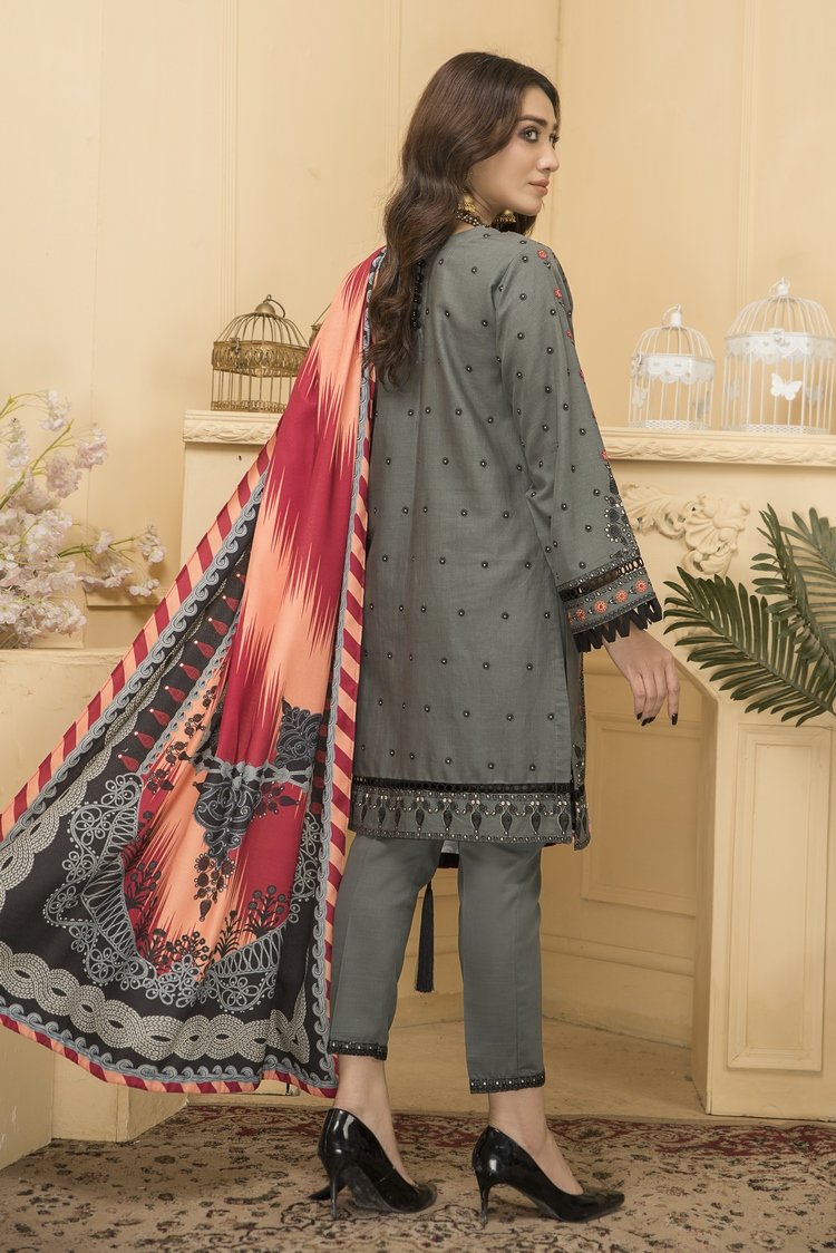 Ellena - 3-PC Stitched Khaddar Suit