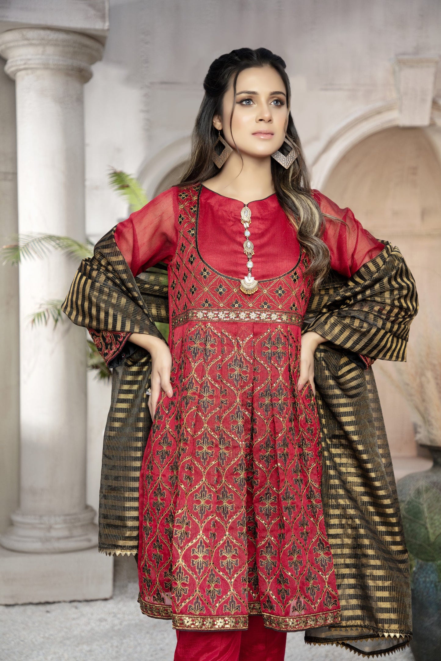 Ellena - 3-PC Stitched Khaddi Suit