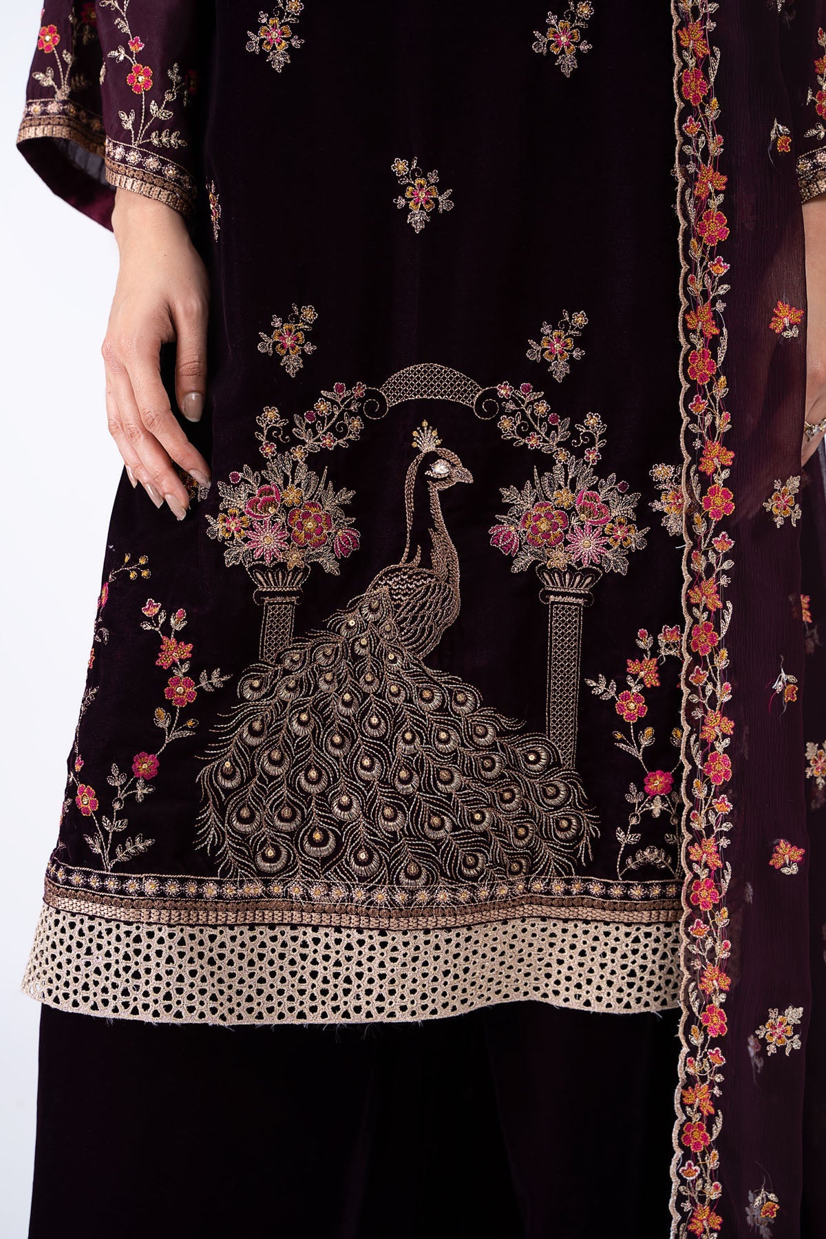 Kayseria - 3 Piece Velvet Suit