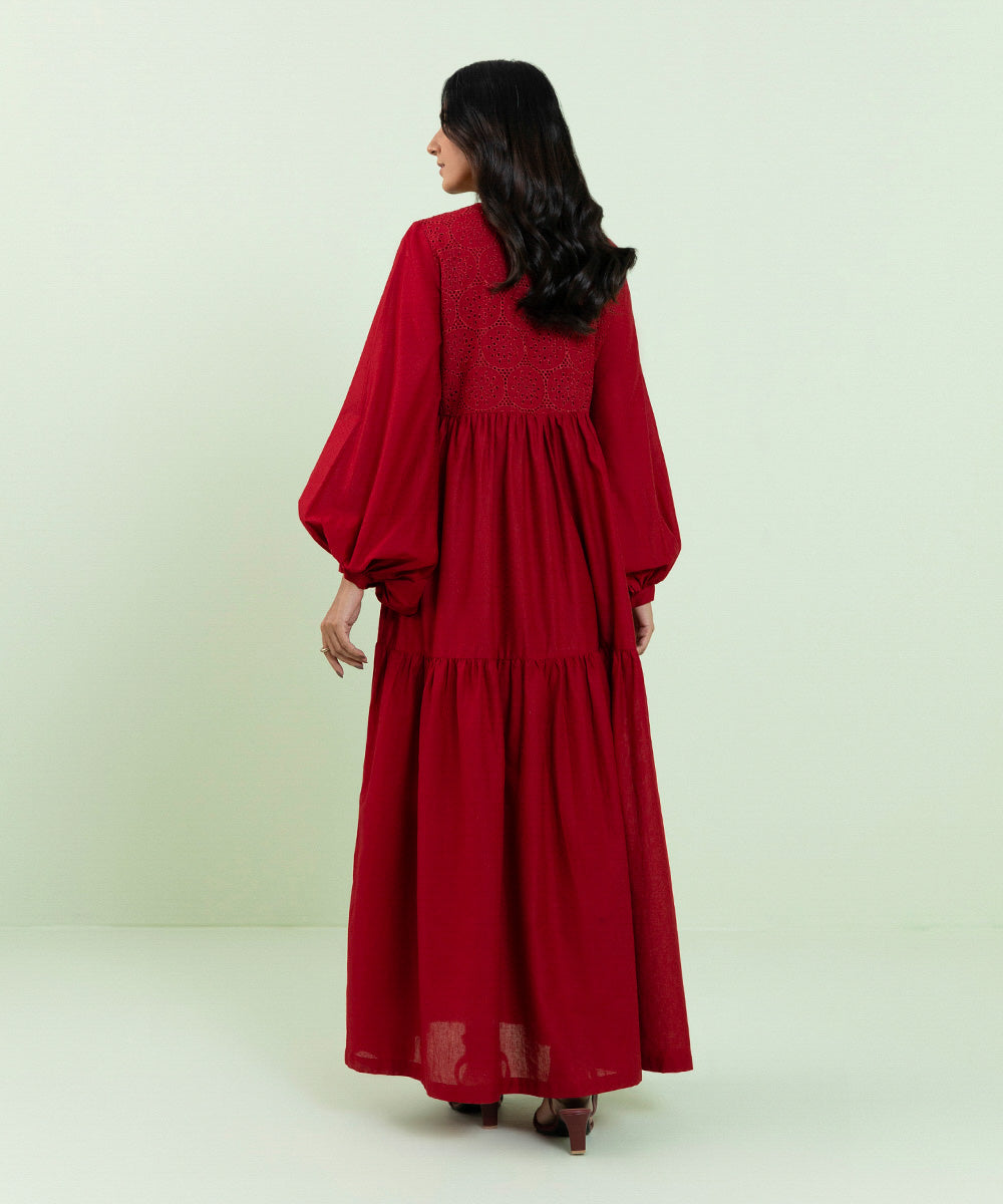 Sapphire - Embroidered Tiered Dress