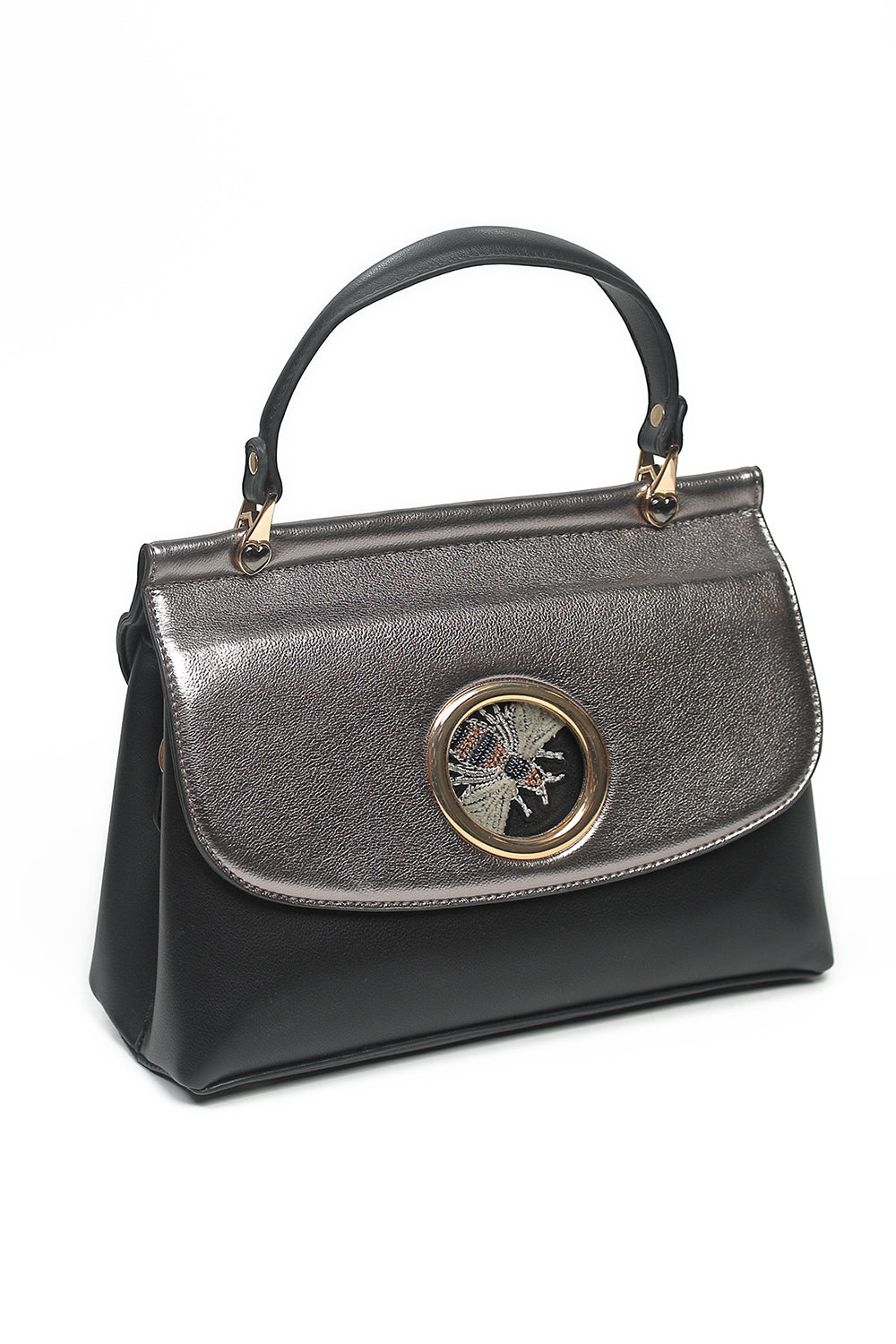 Nishat Linen - Black Shoulder Bag-428912103-W22