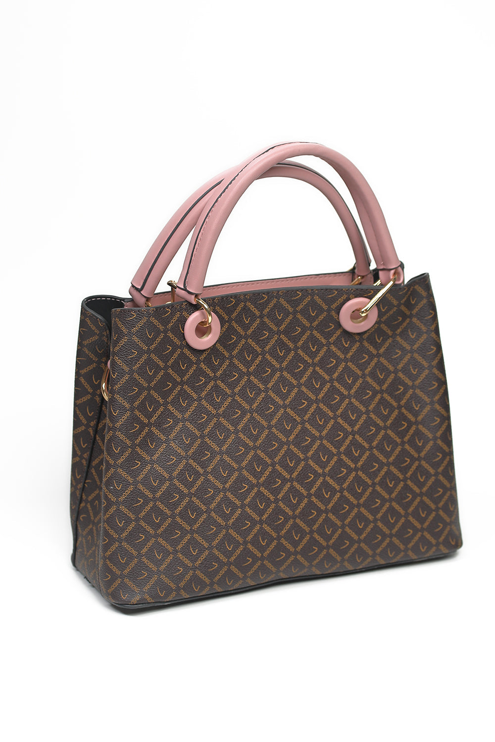 Nishat Linen - Brown & Pink Hand Bag-430232113-W22