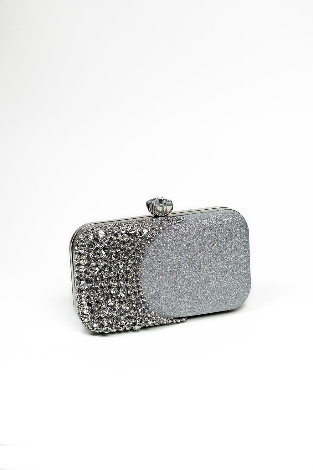 Nishat Linen - Silver Clutch-430632120-W22