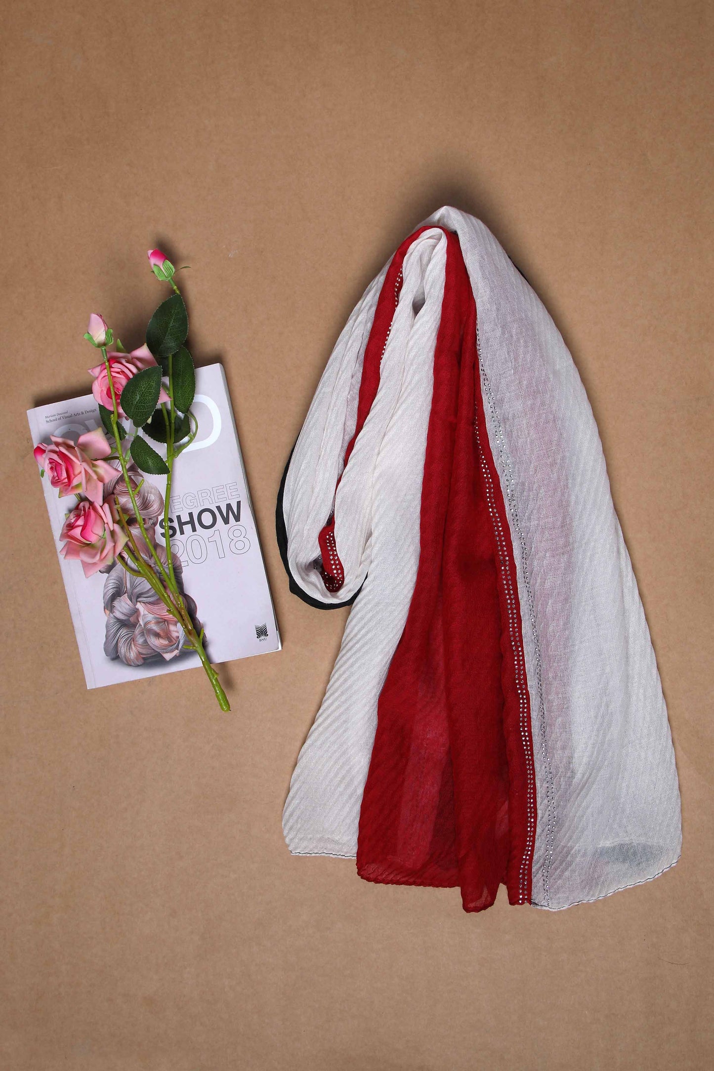 Nishat Linen - Red Women Scarf - 432352101