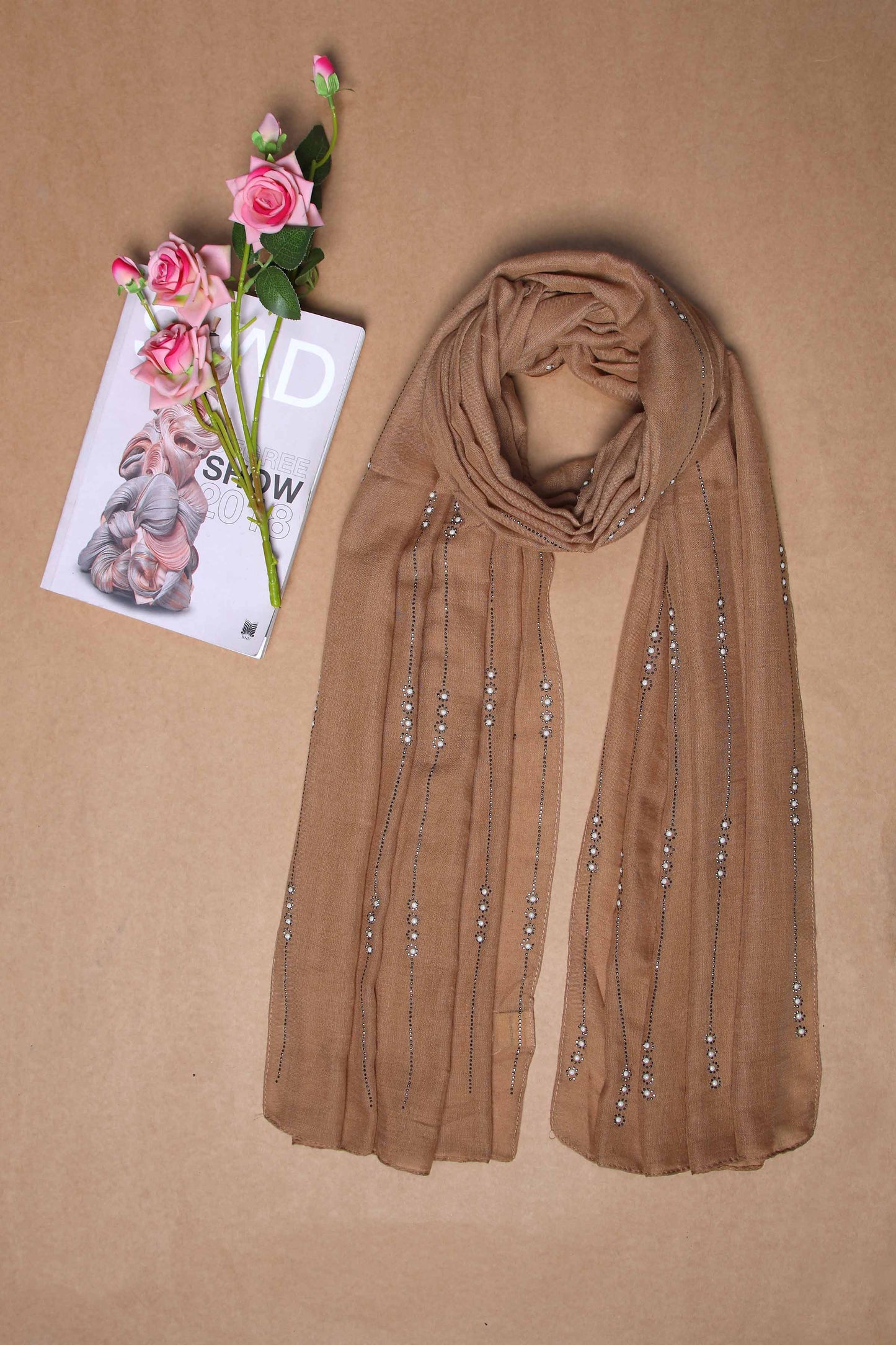 Nishat Linen - Coffee Women Scarf - 432362117