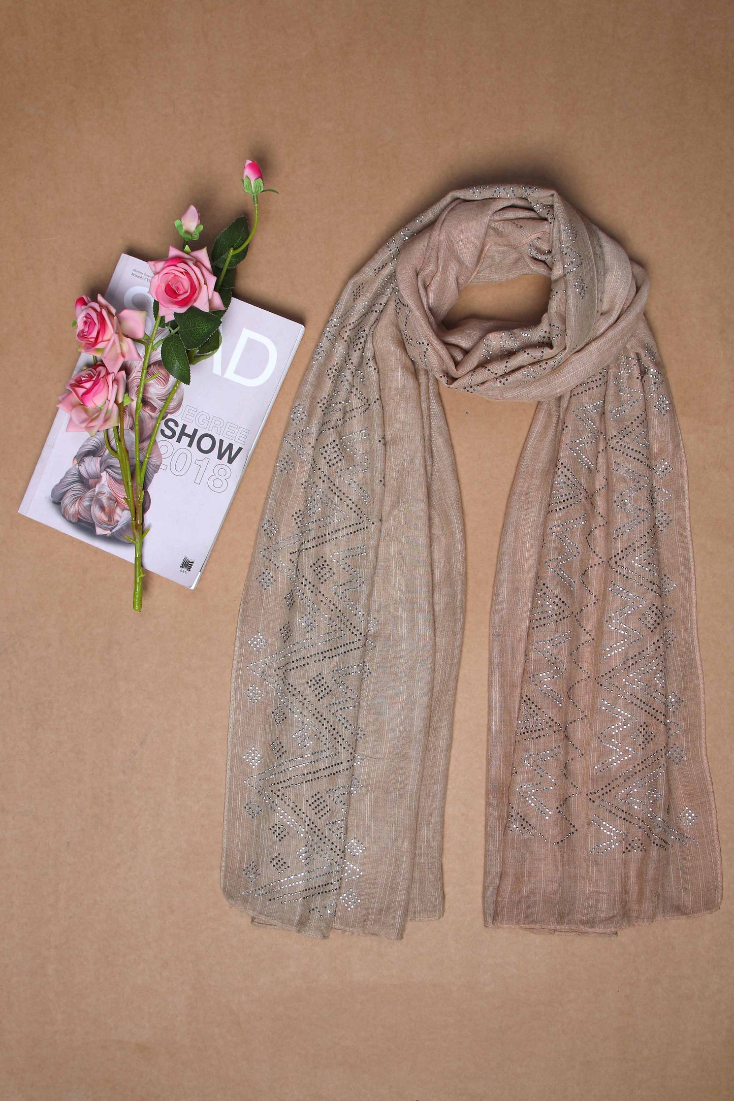 Nishat Linen - Tan Women Scarf - 432402120