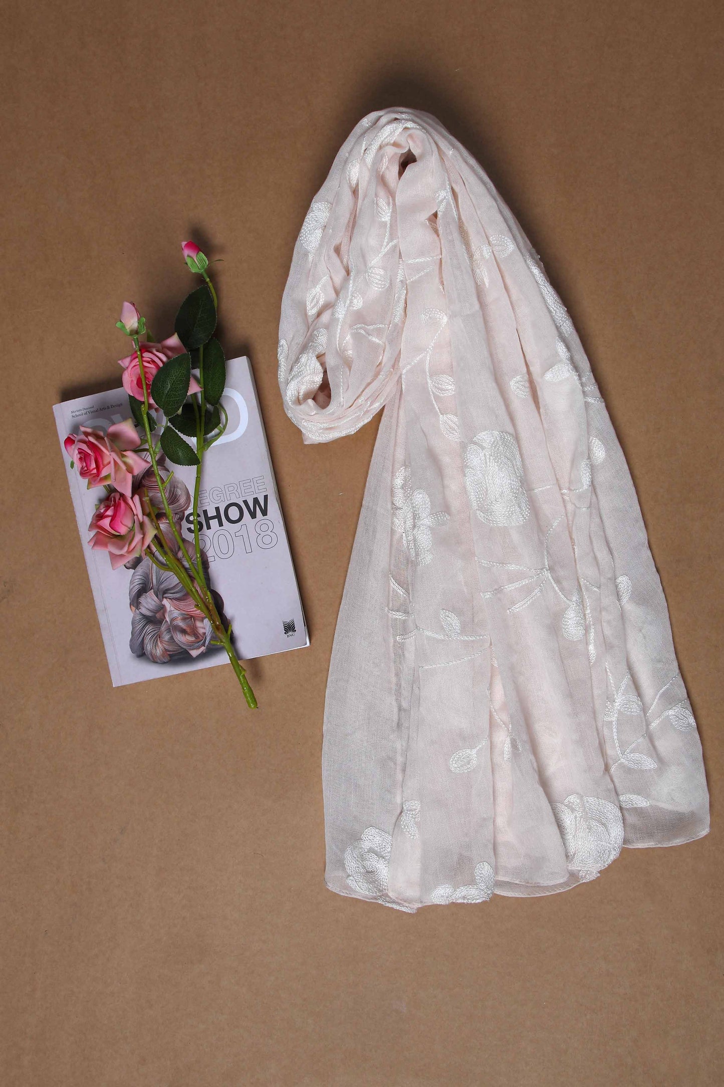 Nishat Linen - Light Pink Women Scarf - 432432114