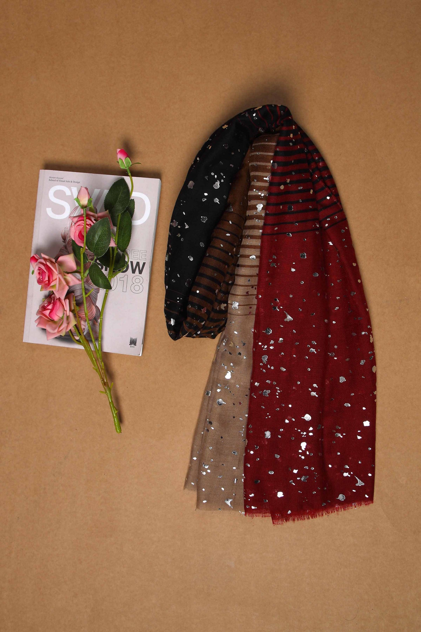 Nishat Linen - Red Women Scarf - 432462101