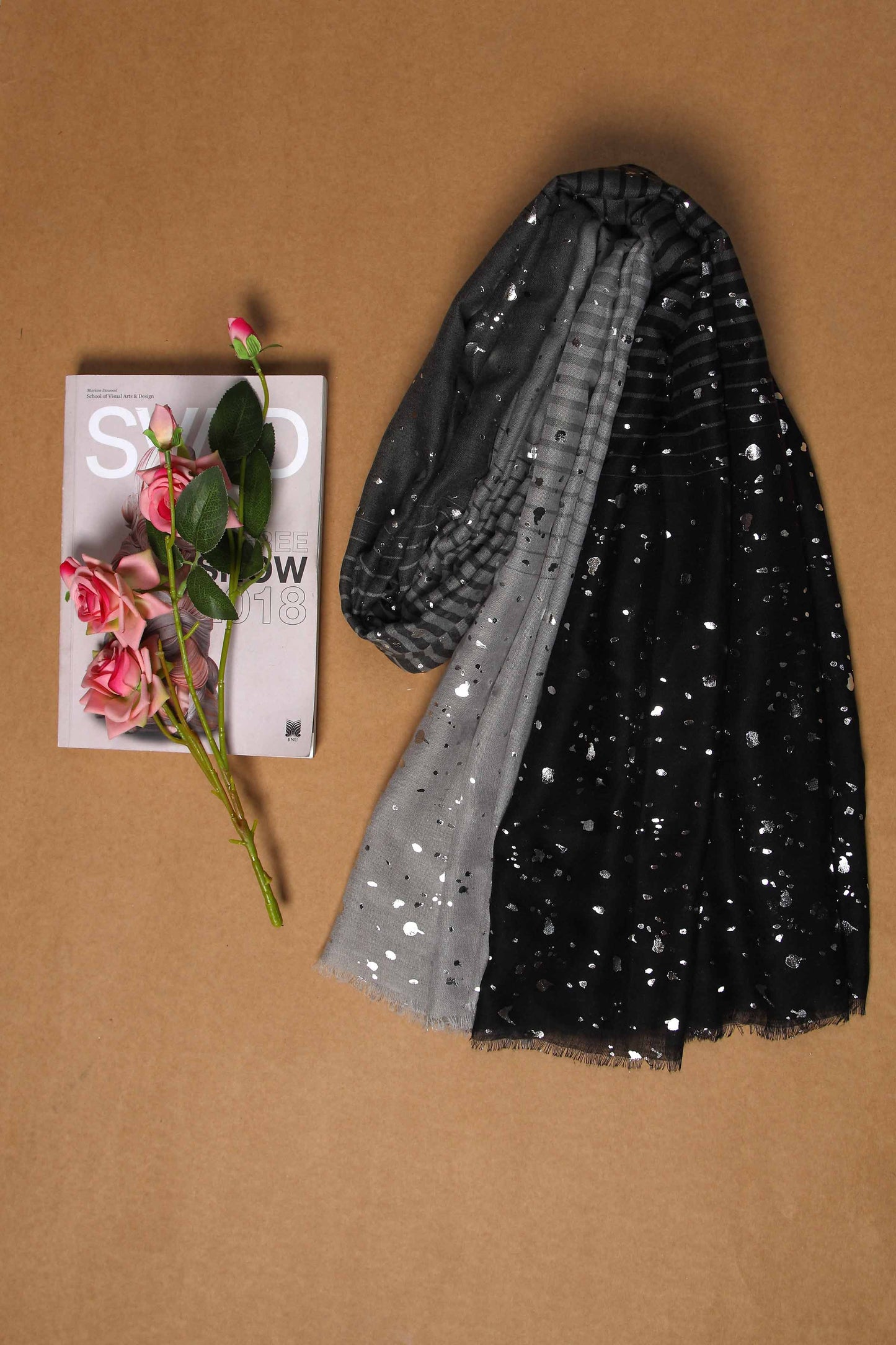 Nishat Linen - Black Women Scarf - 432462103