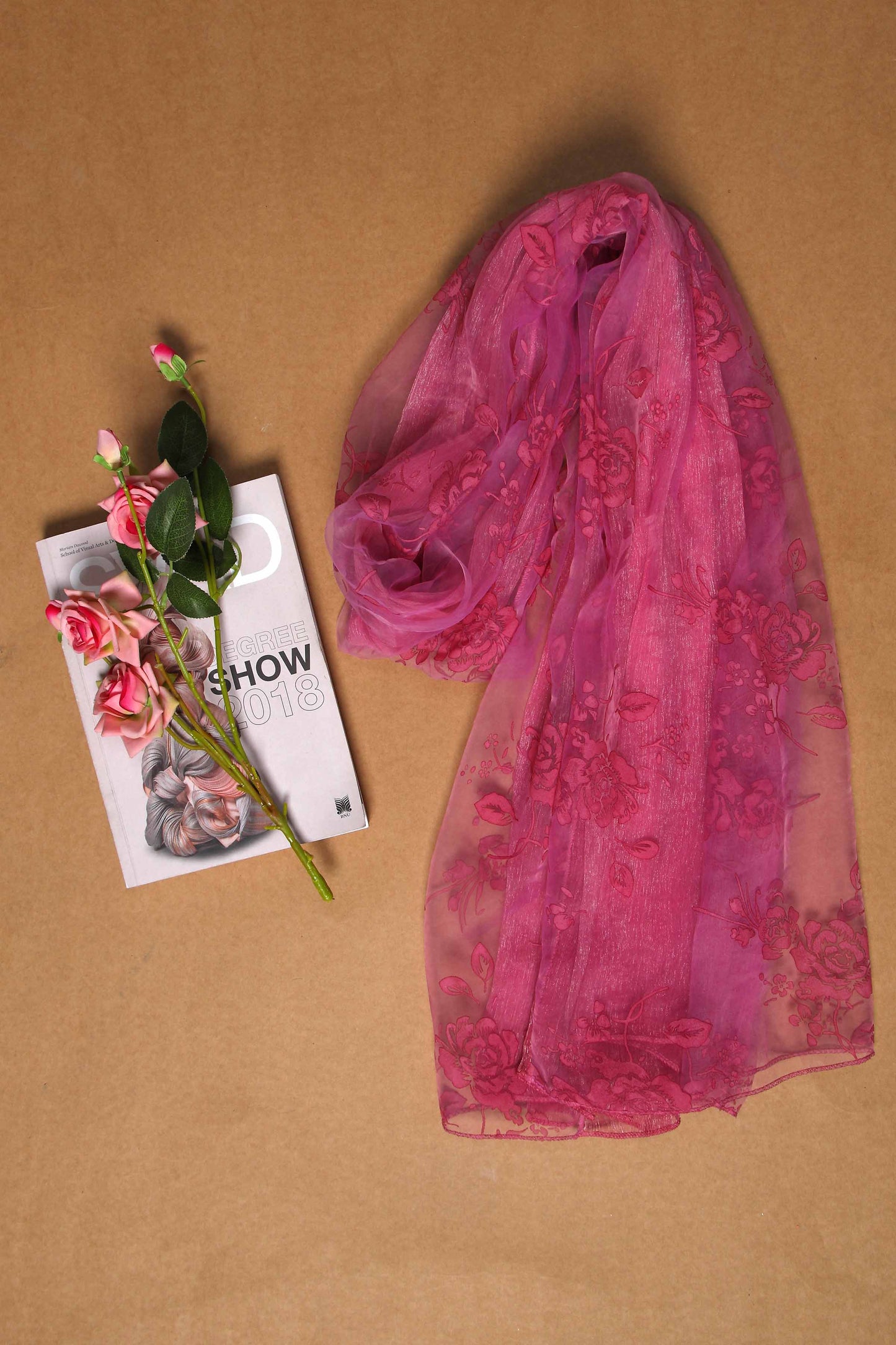 Nishat Linen - Rose Women Scarf - 432502105