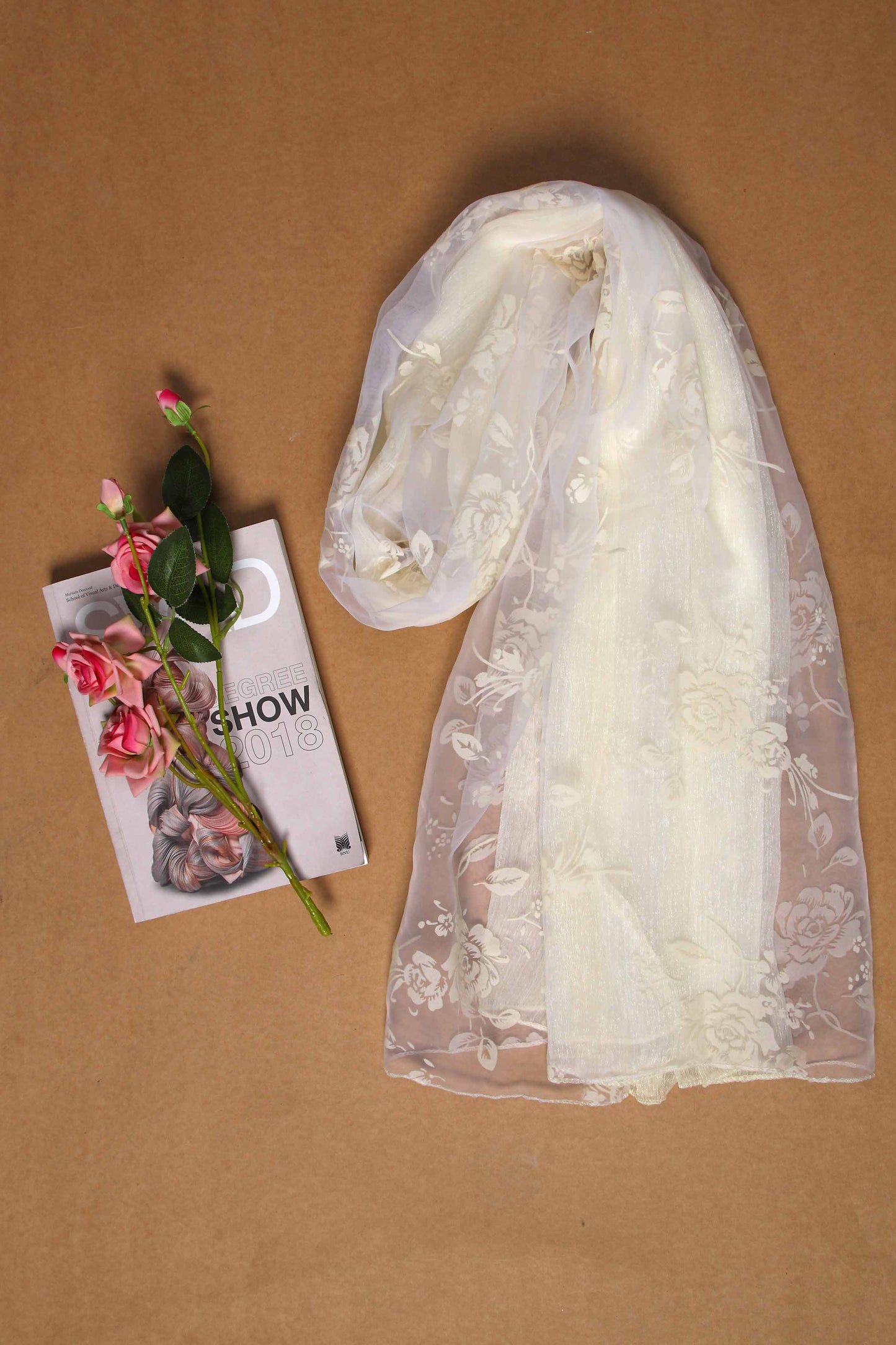 Nishat Linen - Off White Women Scarf - 432502107