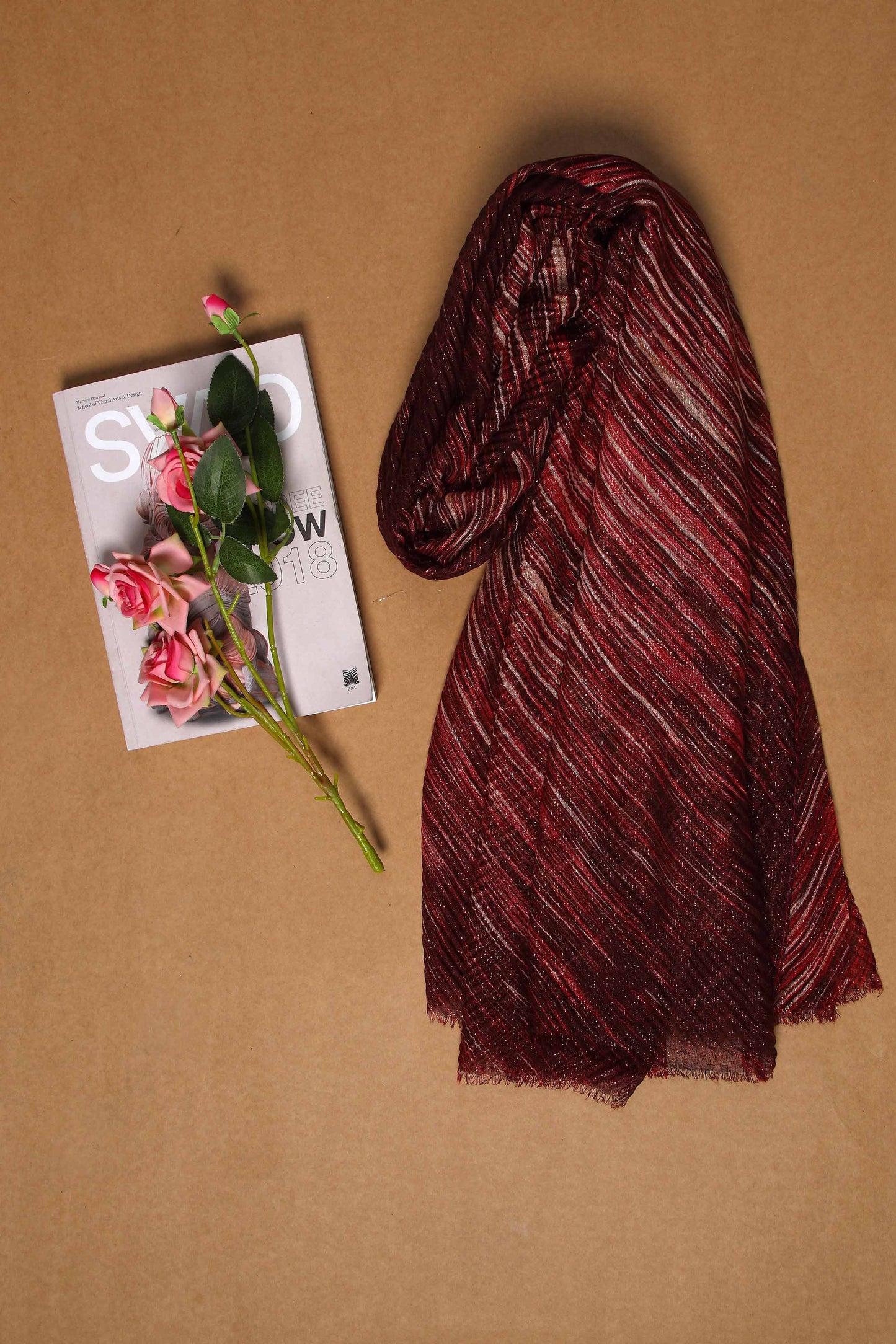 Nishat Linen - Red Women Scarf - 432592101