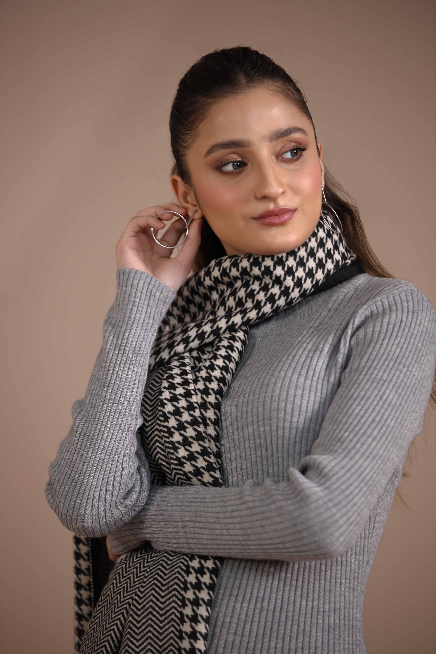 Nishat Linen - Black Shawl-434852103