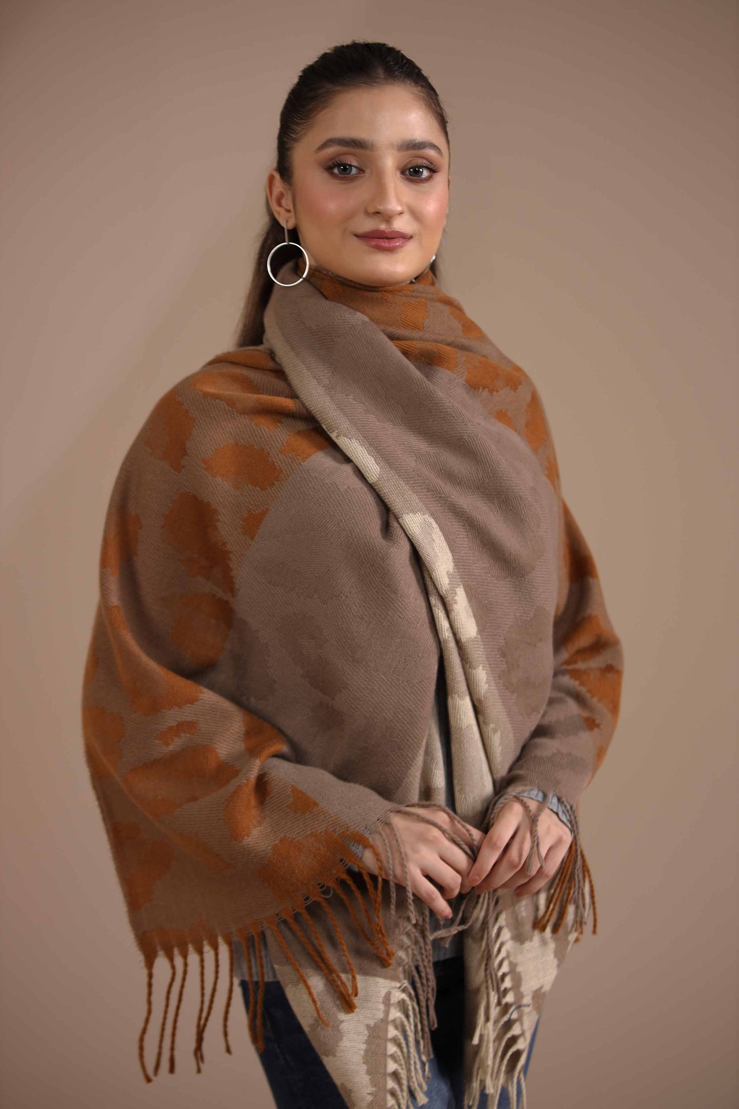 Nishat Linen - Beige Shawl-434882118