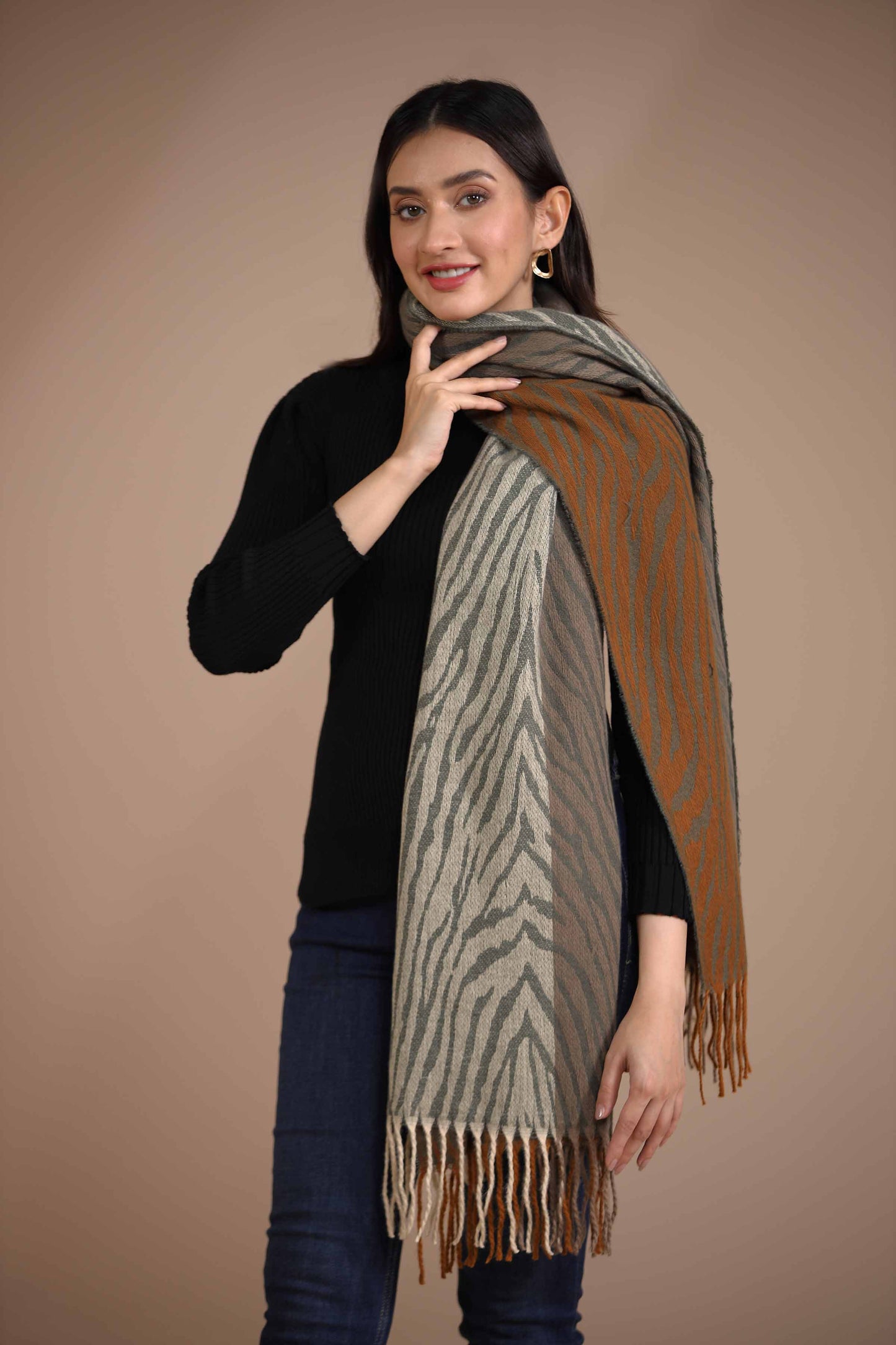 Nishat Linen - Grey Shawl-434932111