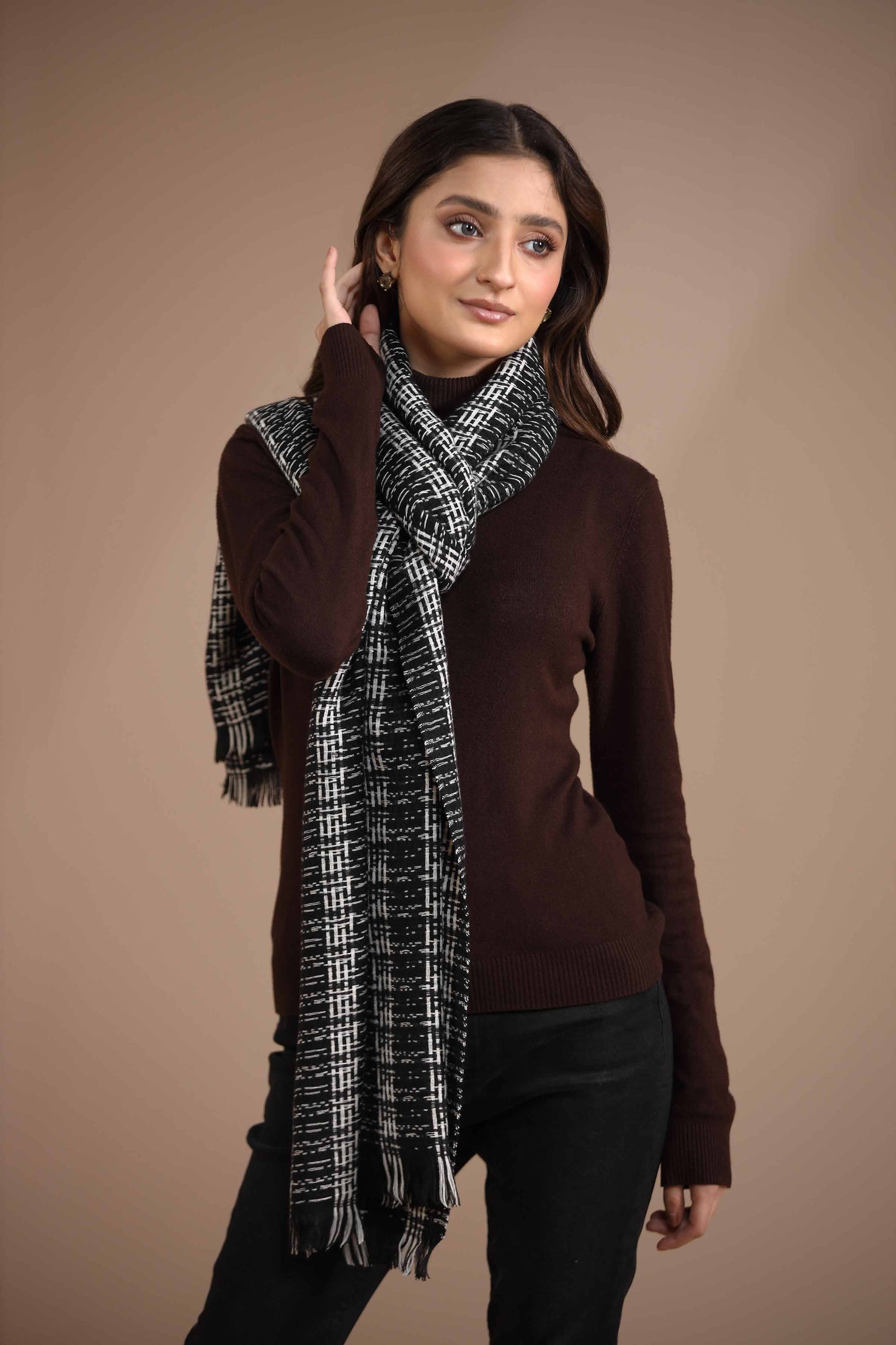 Nishat Linen - Black Shawl-435002103