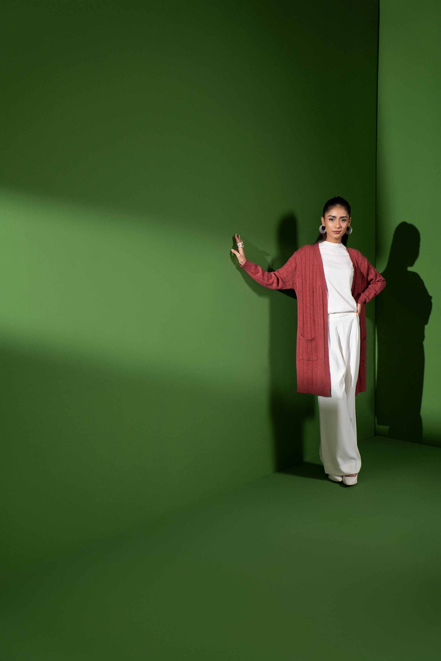 Nishat Linen - Red Long Sweater