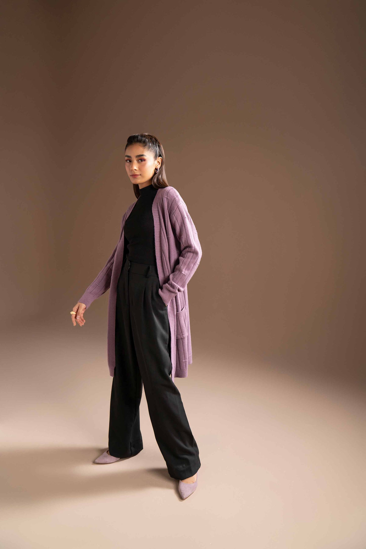 Nishat Linen - Purple Long Sweater