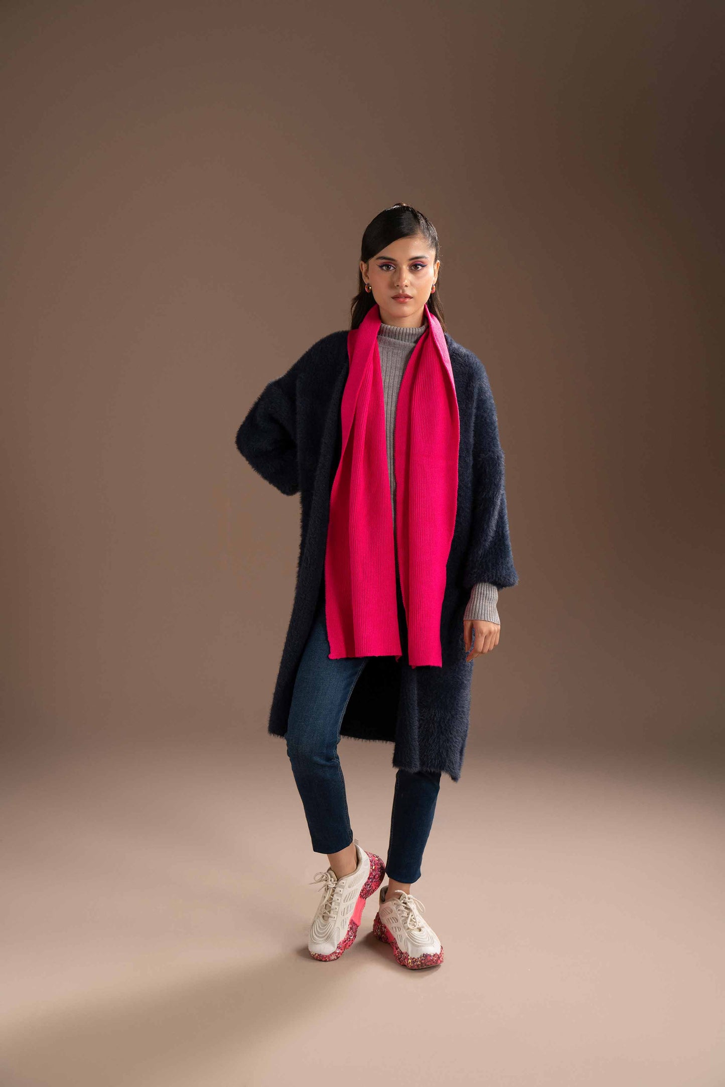 Nishat Linen - Navy Long Sweater