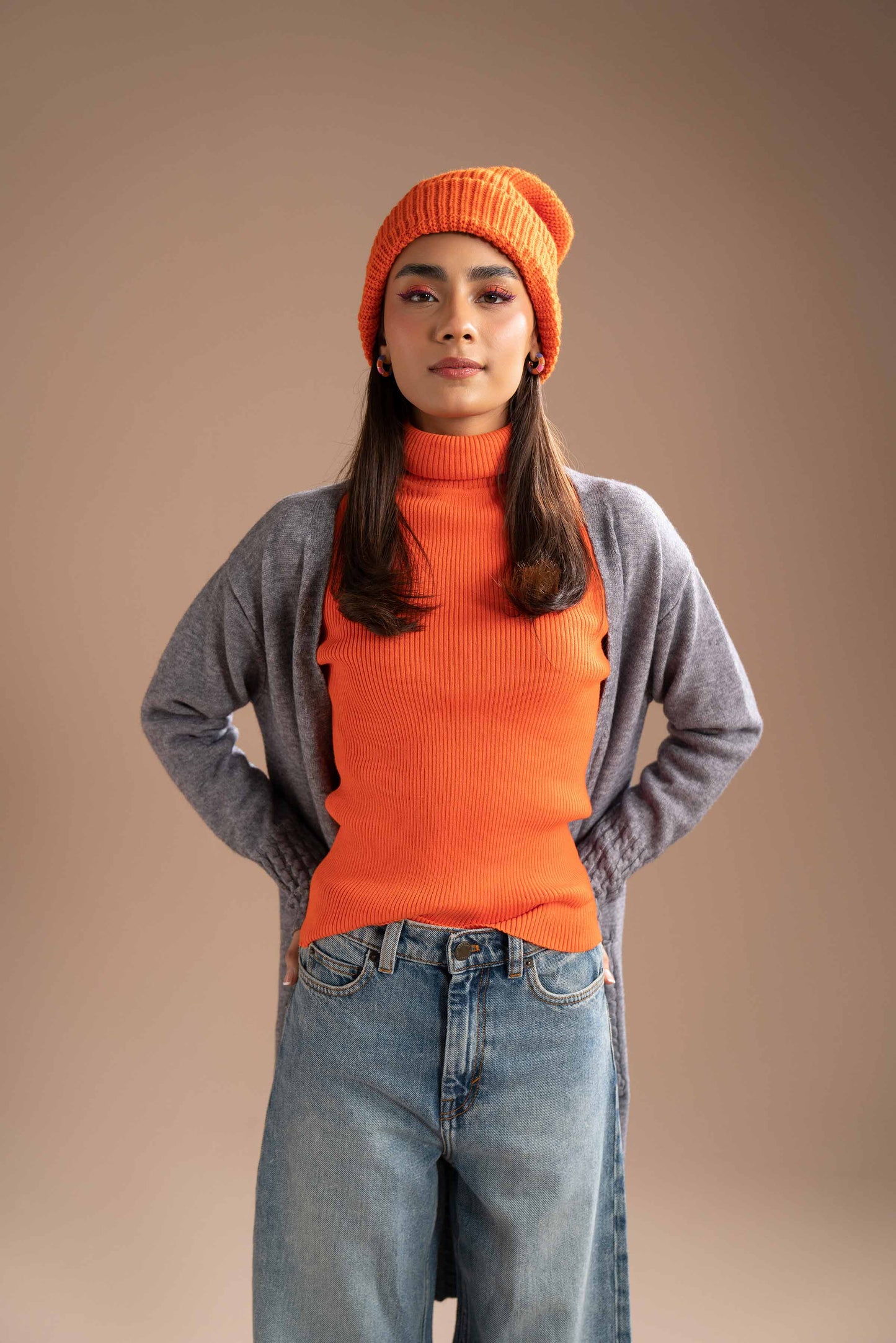 Nishat Linen - Grey Long Sweater