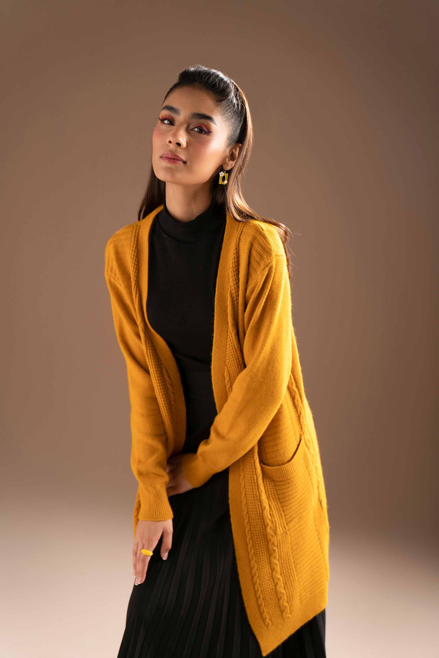 Nishat Linen - Yellow Long Sweater