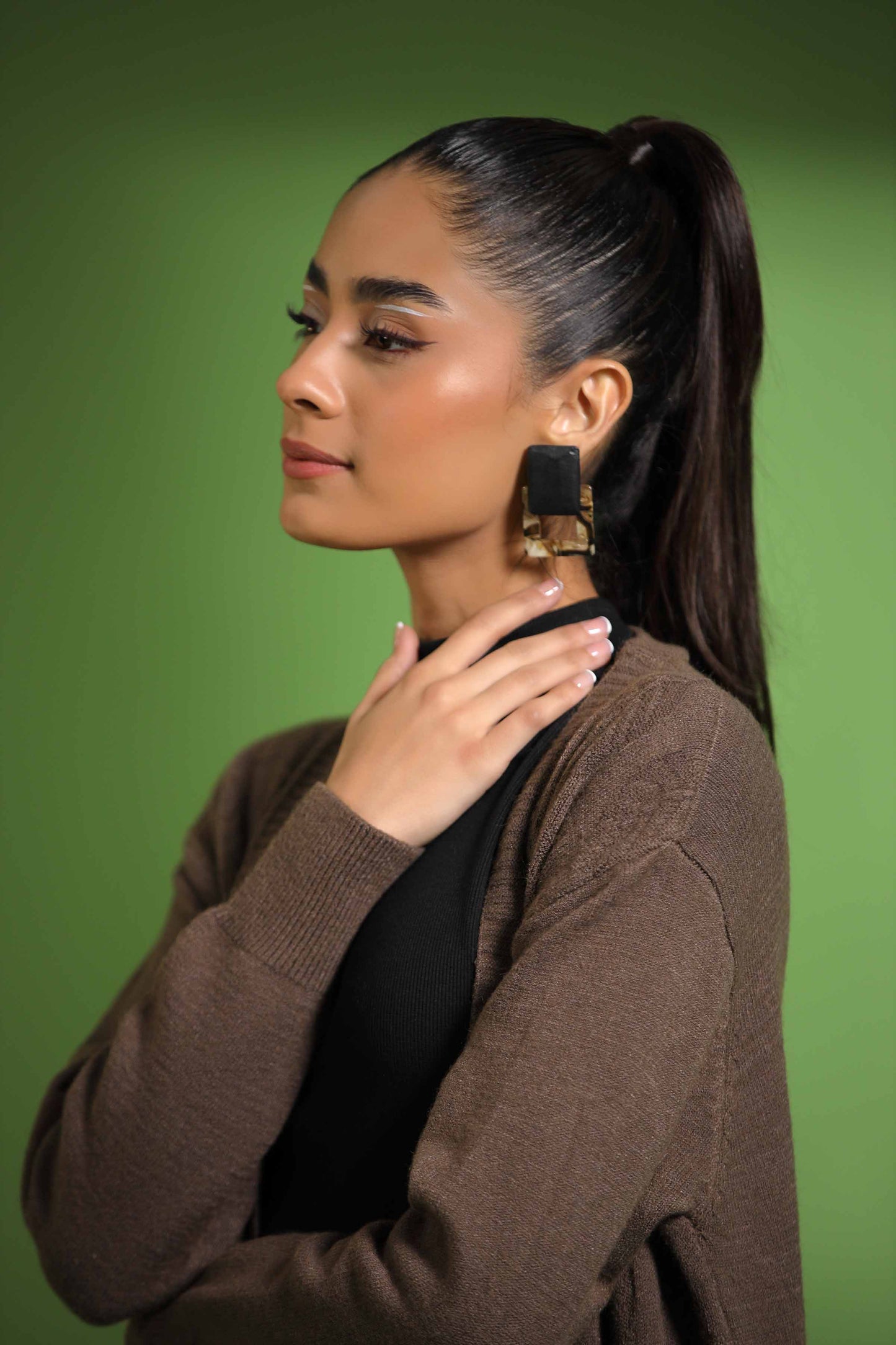 Nishat Linen - Coffee Long Sweater