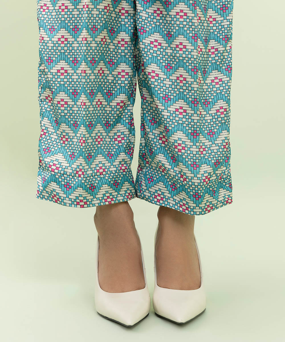 Sapphire - 2 Piece - Printed Silk Suit