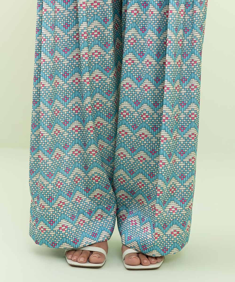 Sapphire - 2 Piece - Printed Silk Suit