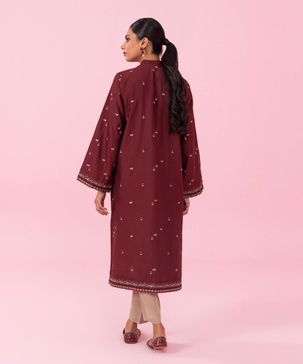 Sapphire - Embroidered Cotton Net Shirt