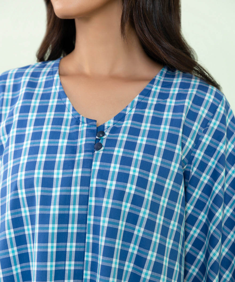 Sapphire - Flared Yarn Dyed Shirt