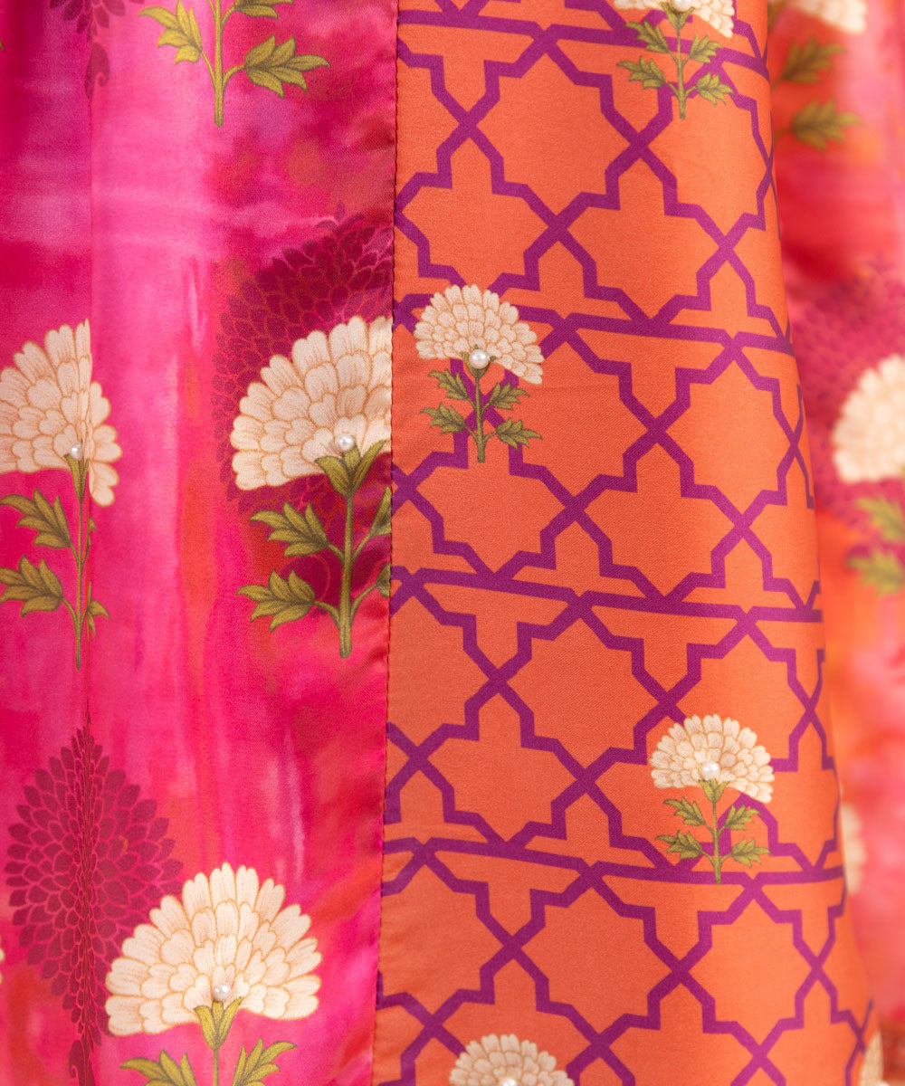 Sapphire - Embellished Flared Silk Shirt