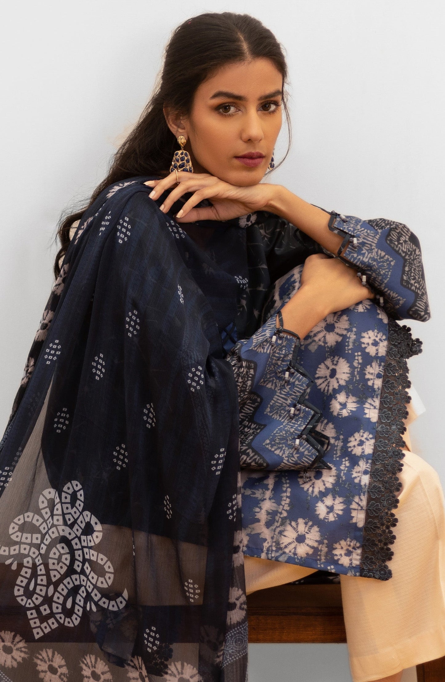 Orient - Unstitched 2 Piece Printed Lawn Shirt and Chiffon Dupatta