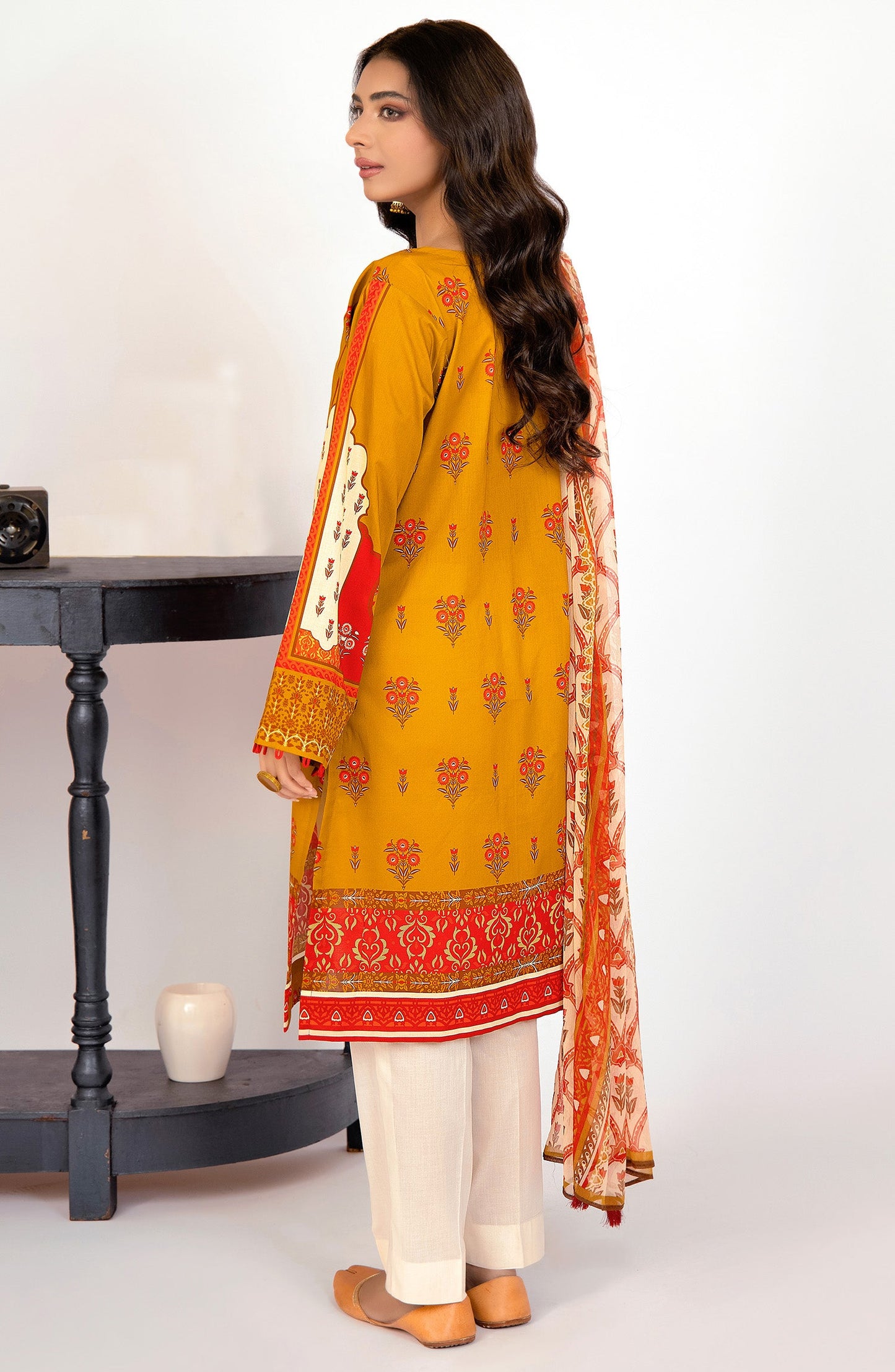 Orient - Unstitched 2 Piece Printed Lawn Shirt and Chiffon Dupatta