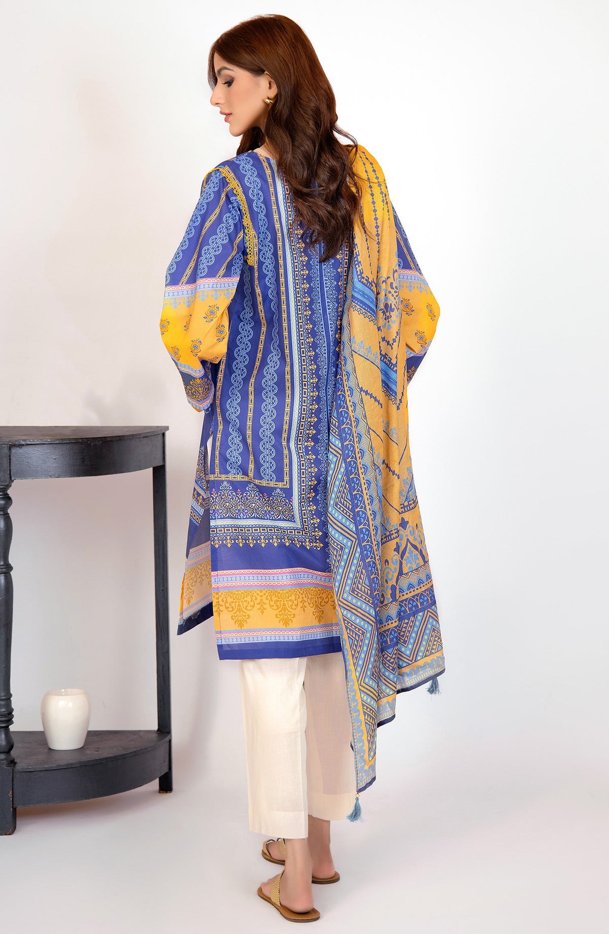 Orient - Unstitched 2 Piece Printed Lawn Shirt and Dobby Net Dupatta