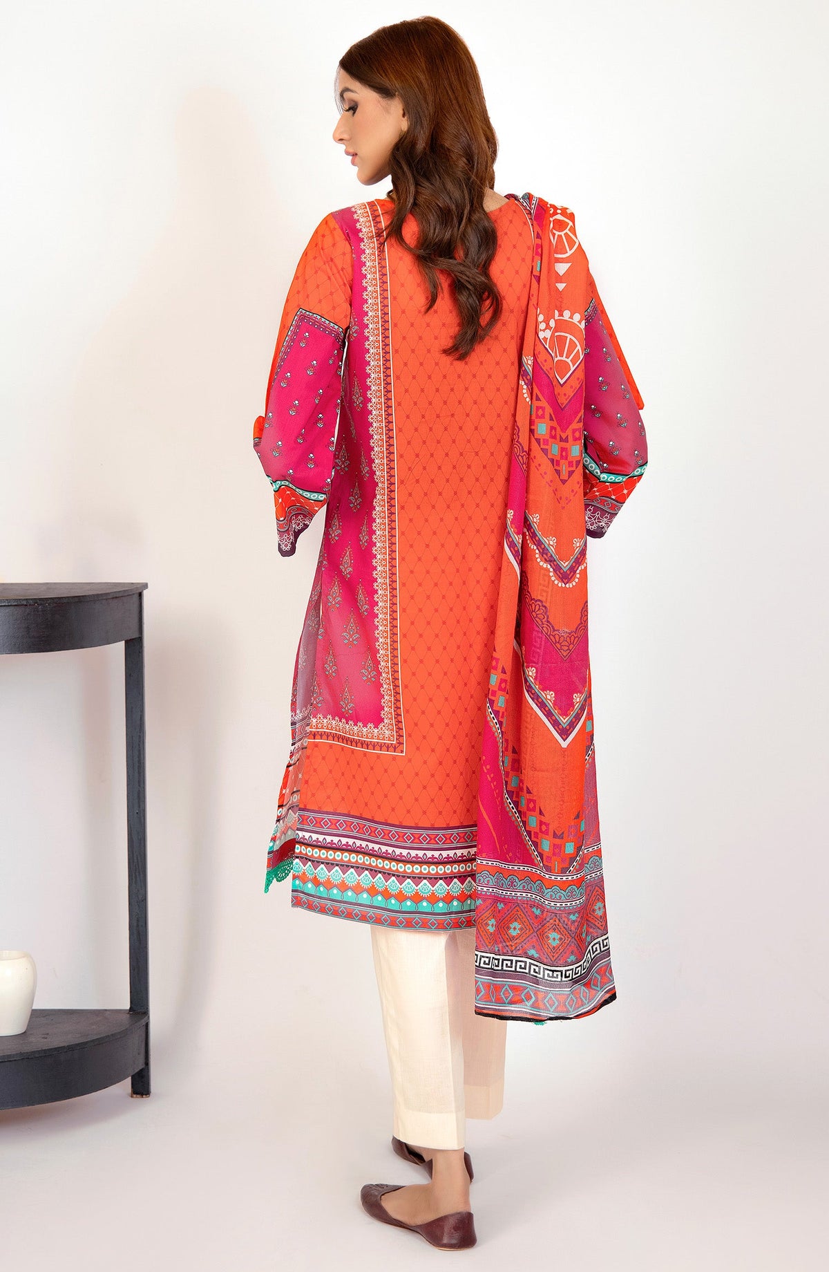 Orient - Unstitched 2 Piece Printed Lawn Shirt and Dobby Net Dupatta