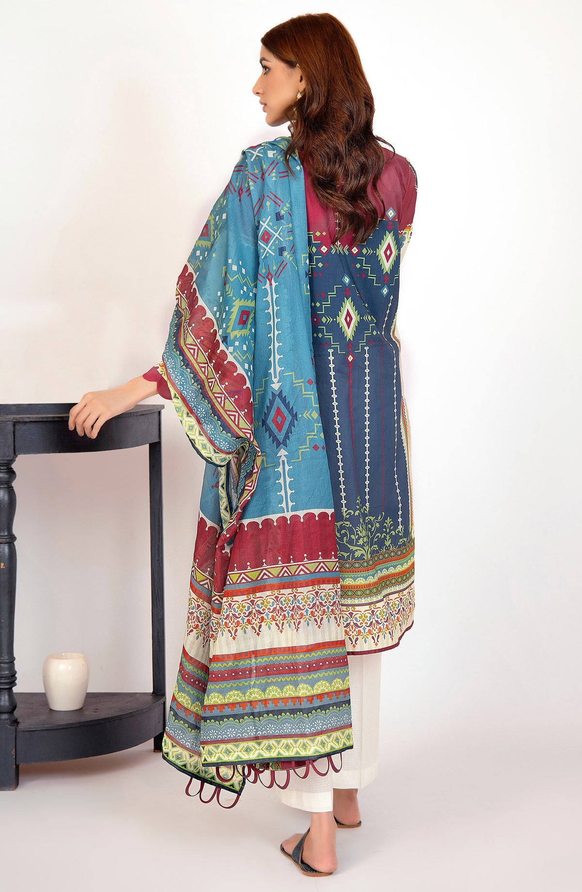 Orient - Unstitched 2 Piece Printed Lawn Shirt and Dobby Net Dupatta