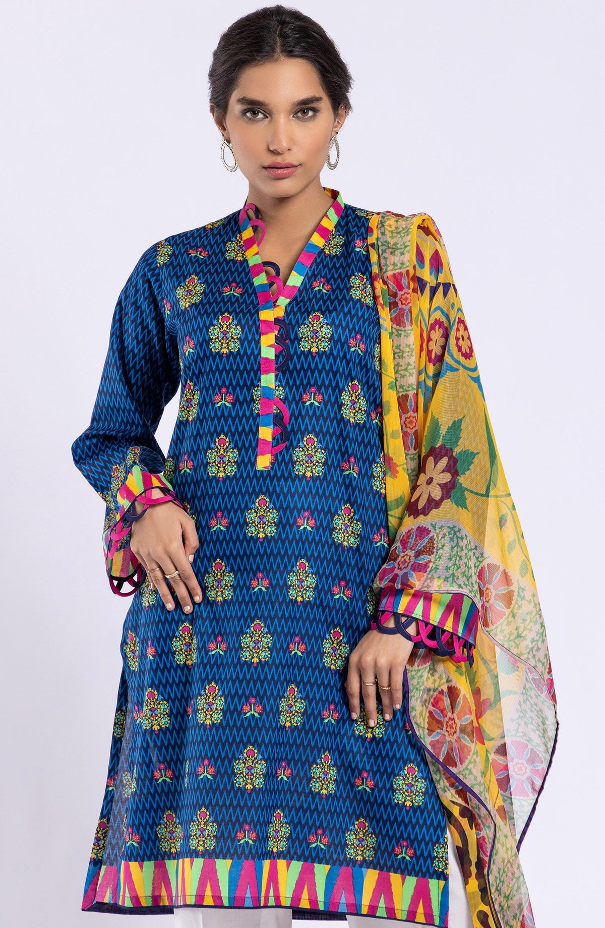 Orient - Unstitched 2 Piece Printed Lawn Shirt and Chiffon Dupatta