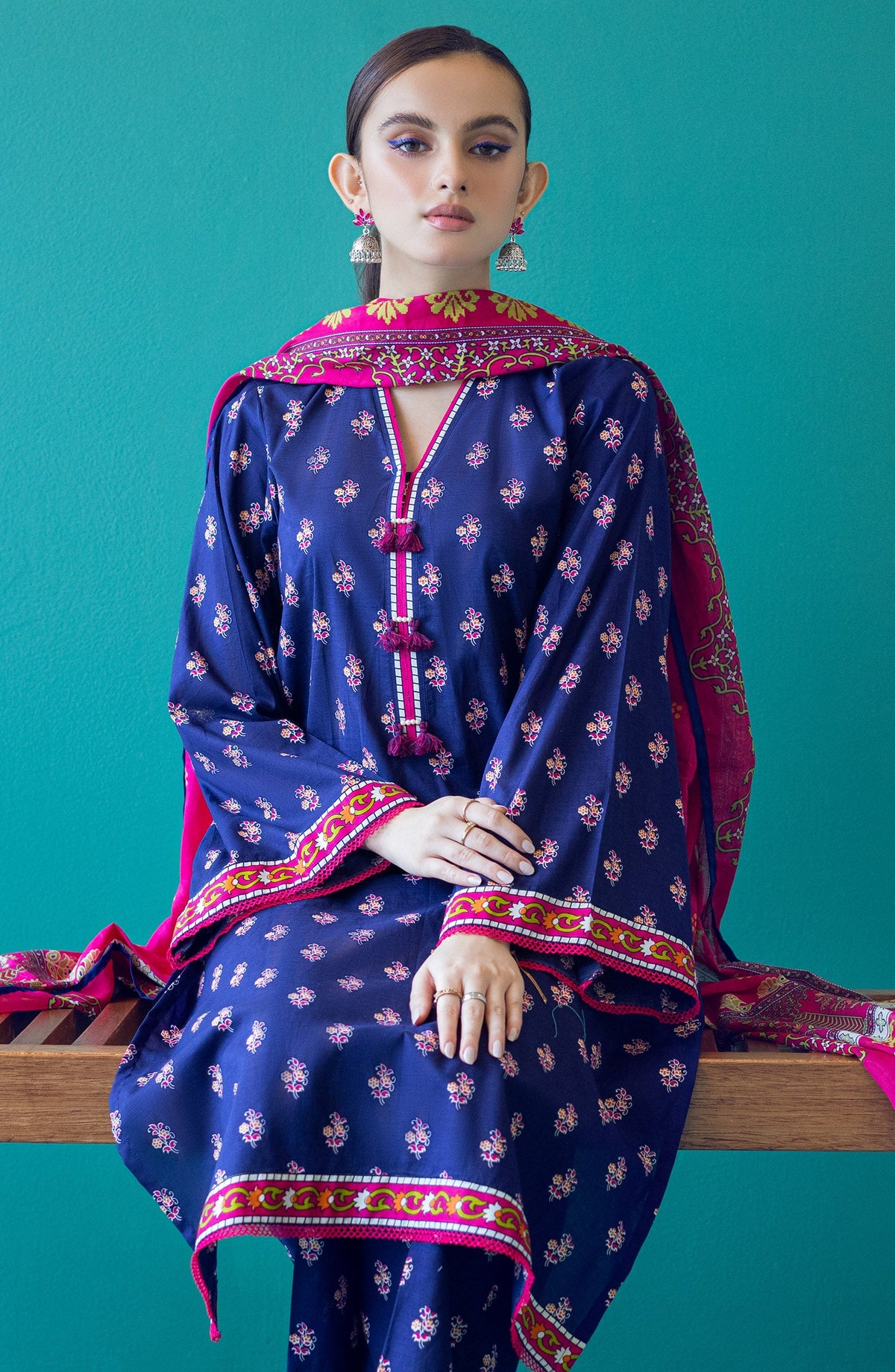 Orient - Unstitched 3 Piece Printed Heavy Lawn Shirt , Lawn Pant and Lawn Dupatta