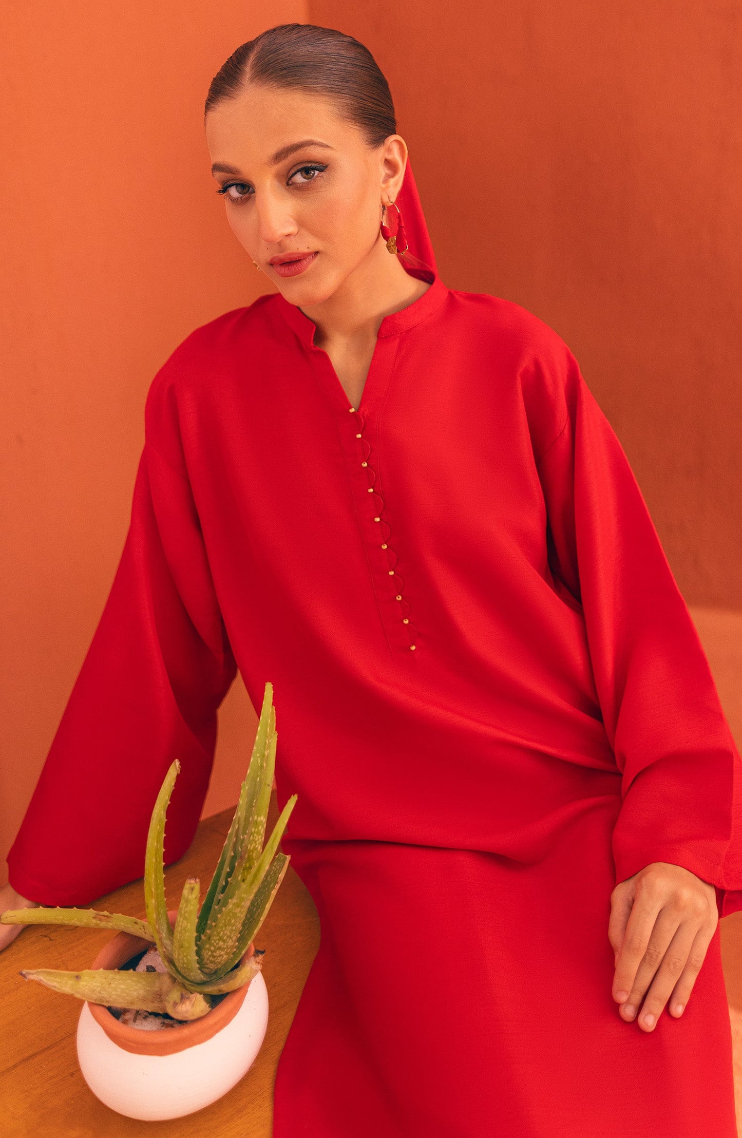 Orient - Stitched 2 Piece Plain Raw Silk Shirt and Raw Silk Pant