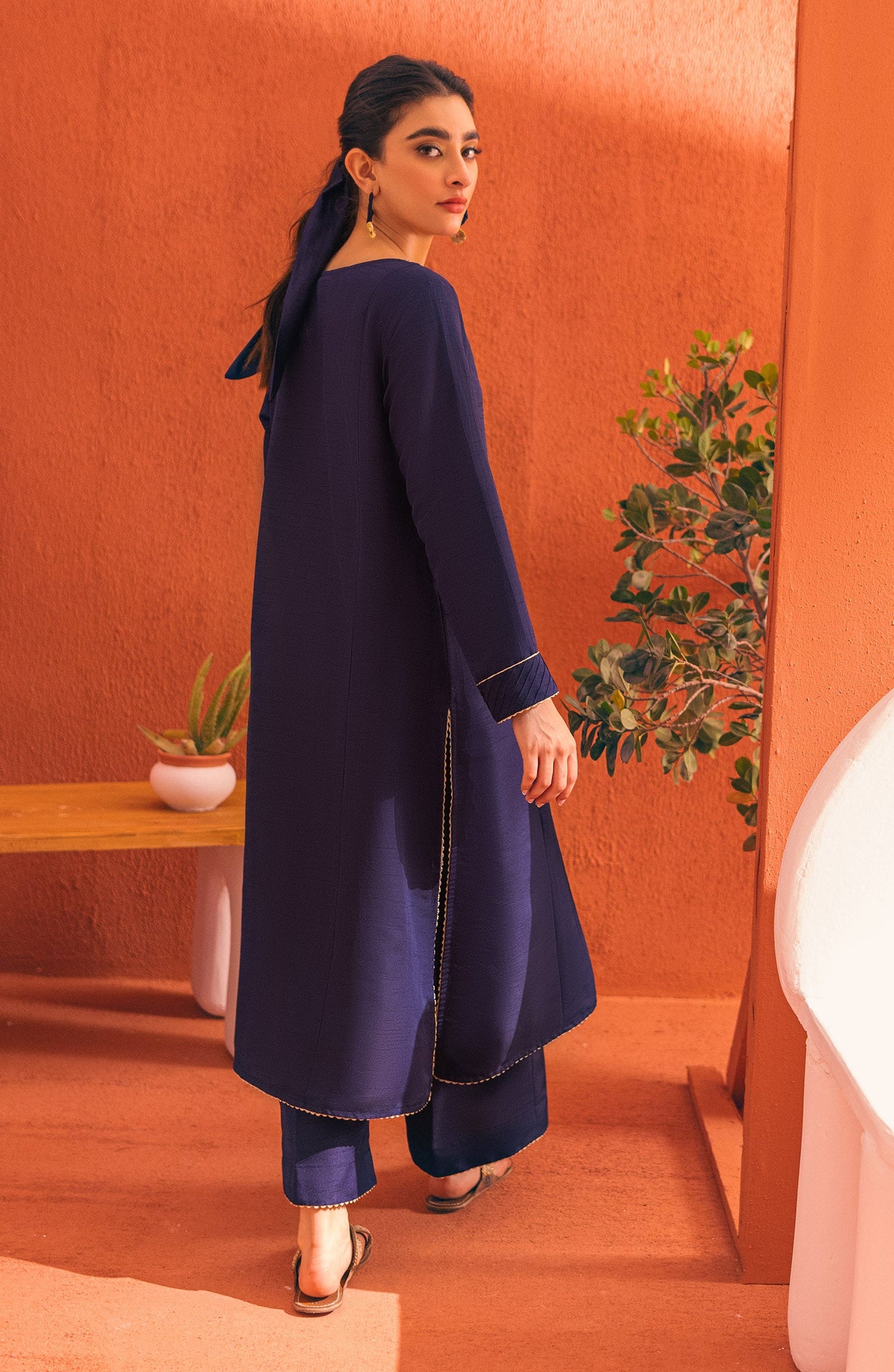Orient - Stitched 2 Piece Plain Raw Silk Shirt and Raw Silk Pant