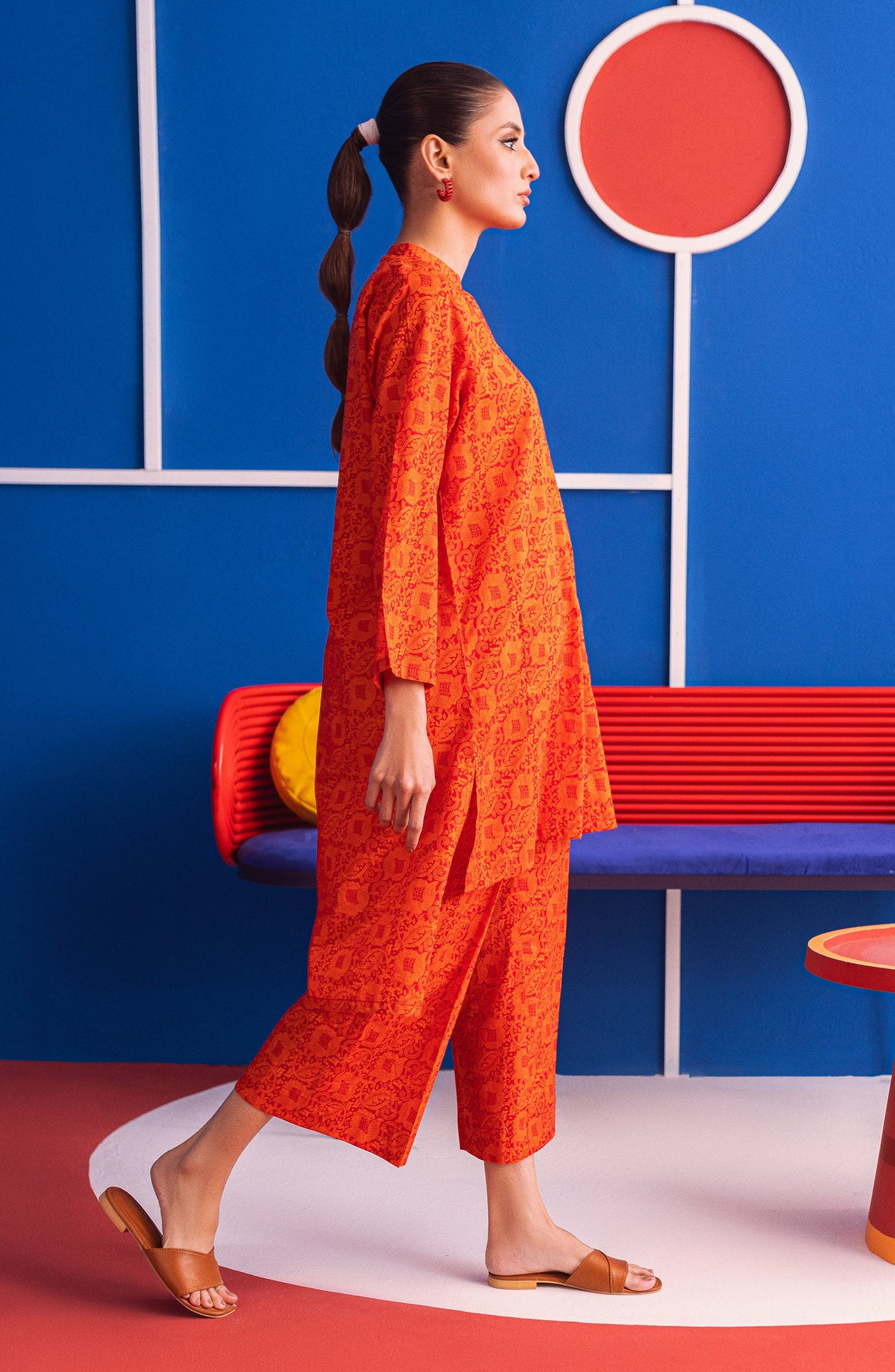 Orient - Stitched 2 Piece Printed Cambric Shirt and Cambric Pant