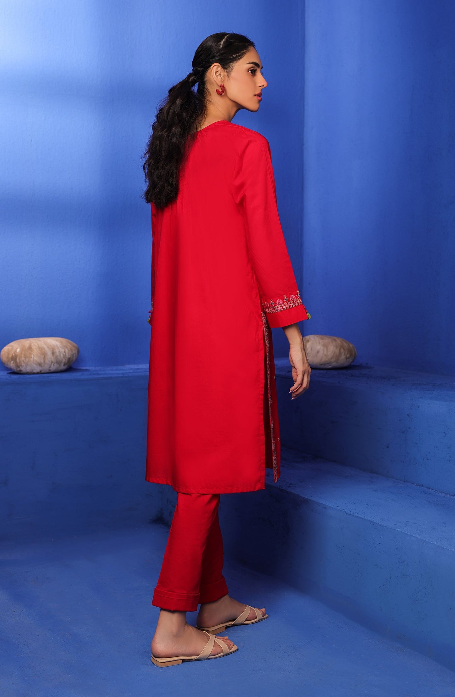 Orient - Stitched 2 Piece Embroidered Cambric Shirt and Cambric Pant