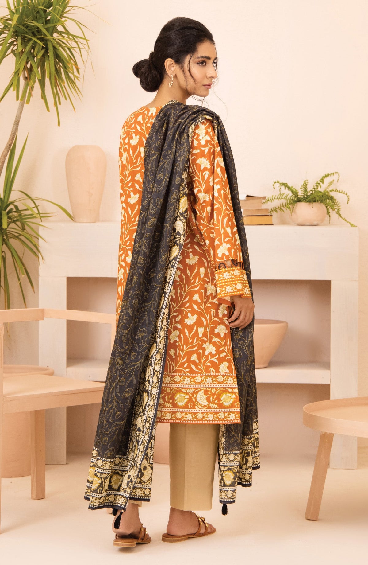 Orient - Unstitched 2 Piece Printed Lawn Shirt and Dobby Dupatta
