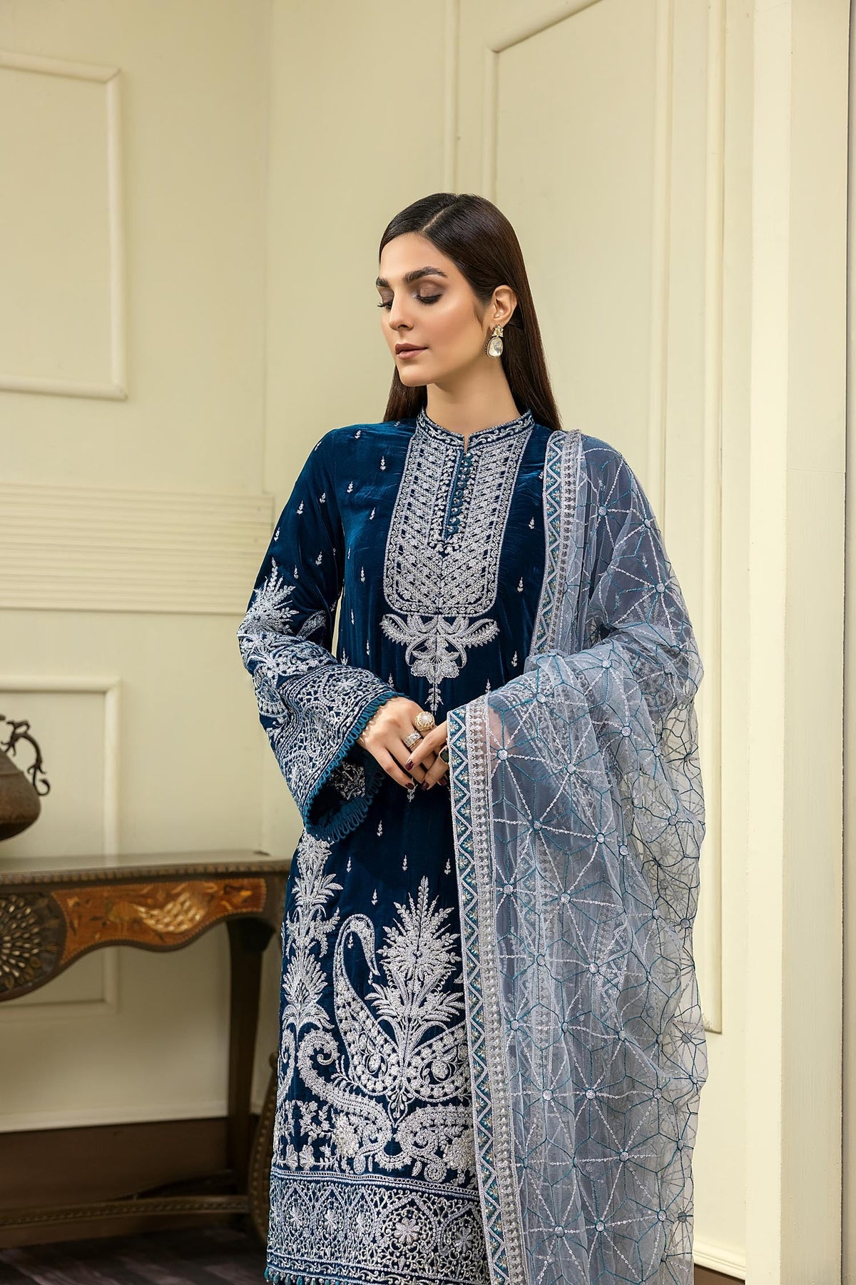 Adan's Libas - Cold Slib - Embroidered Velvet 3PC