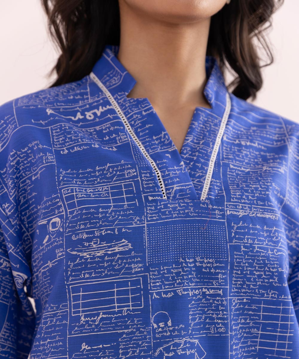 Sapphire - Printed Khaddar Shirt